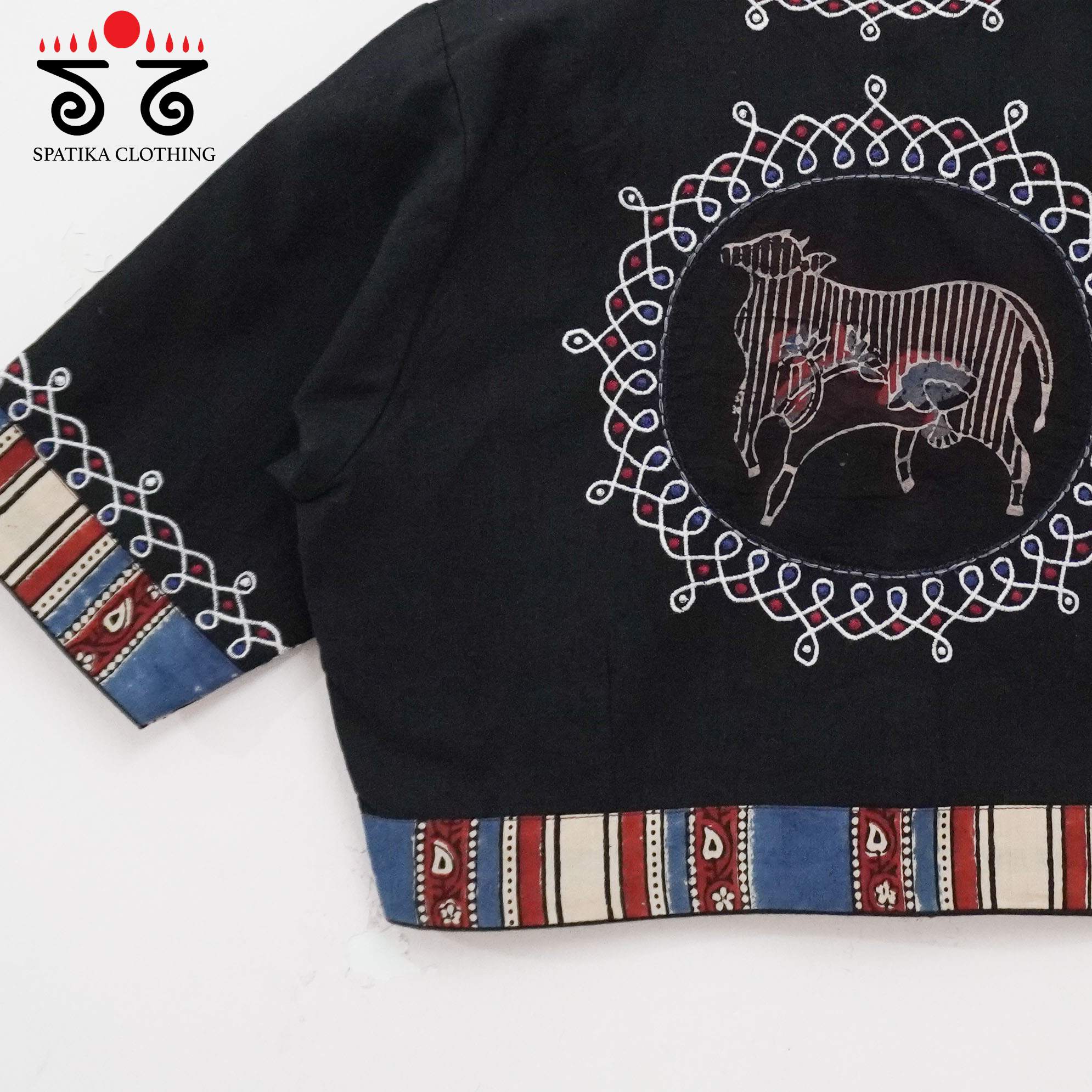 The Pichwai Cow - Kolam Handcrafted Blouse