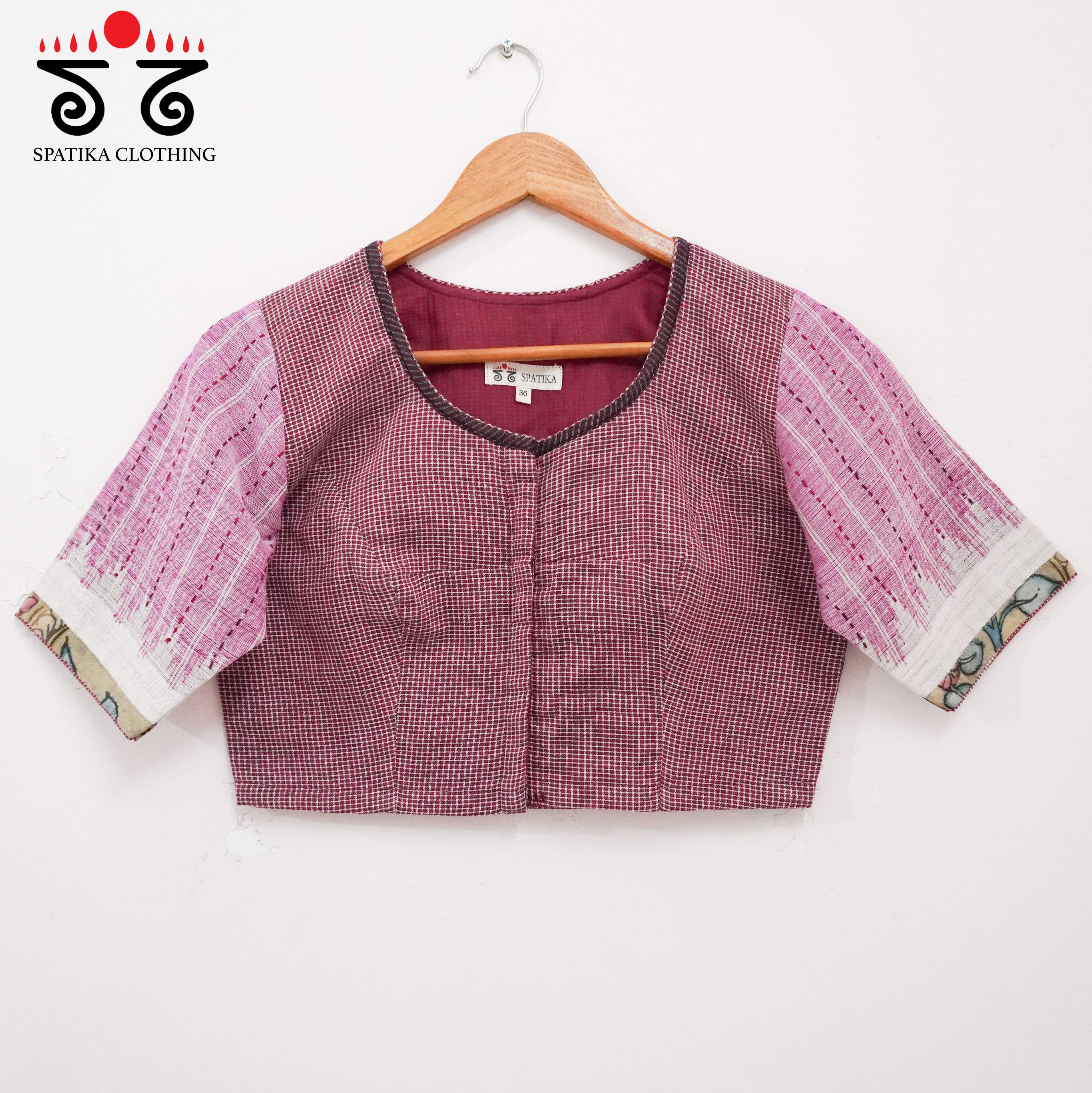 Kalamkari Cow - Handcrafted Blouse