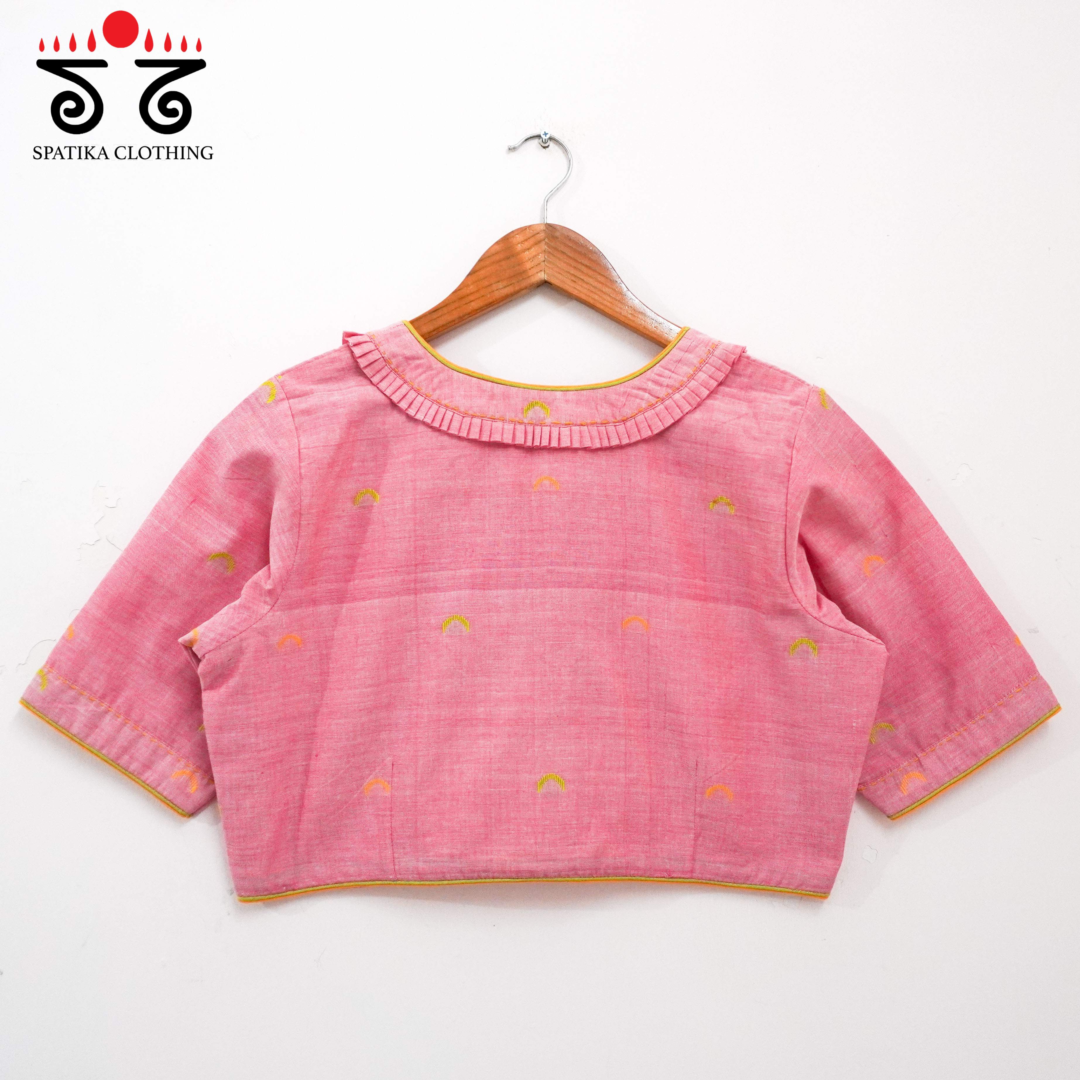 The Frilled Jamdhani Blouse