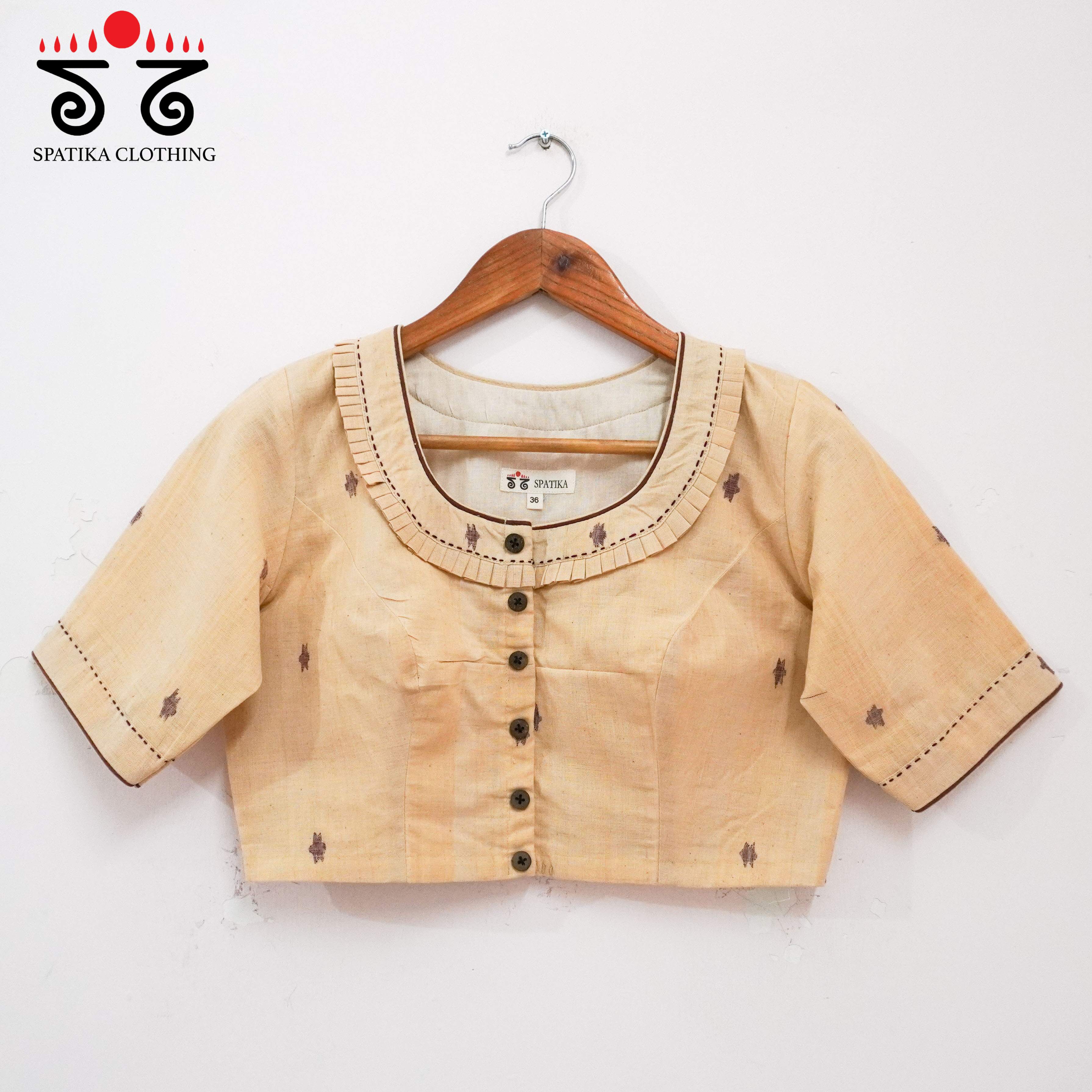 The Frilled Jamdhani Blouse