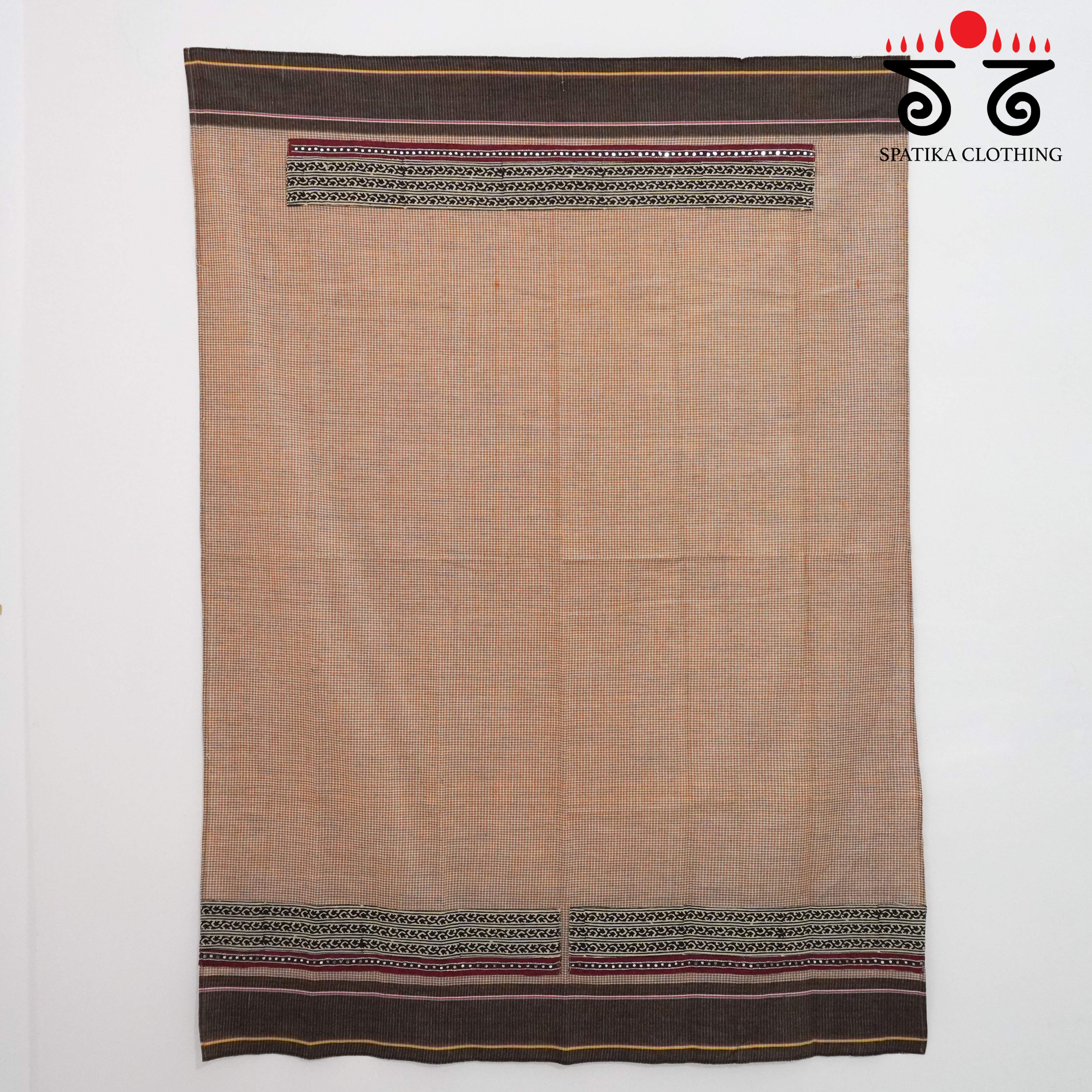 Hand Embroidered Ilkal Blouse Fabric