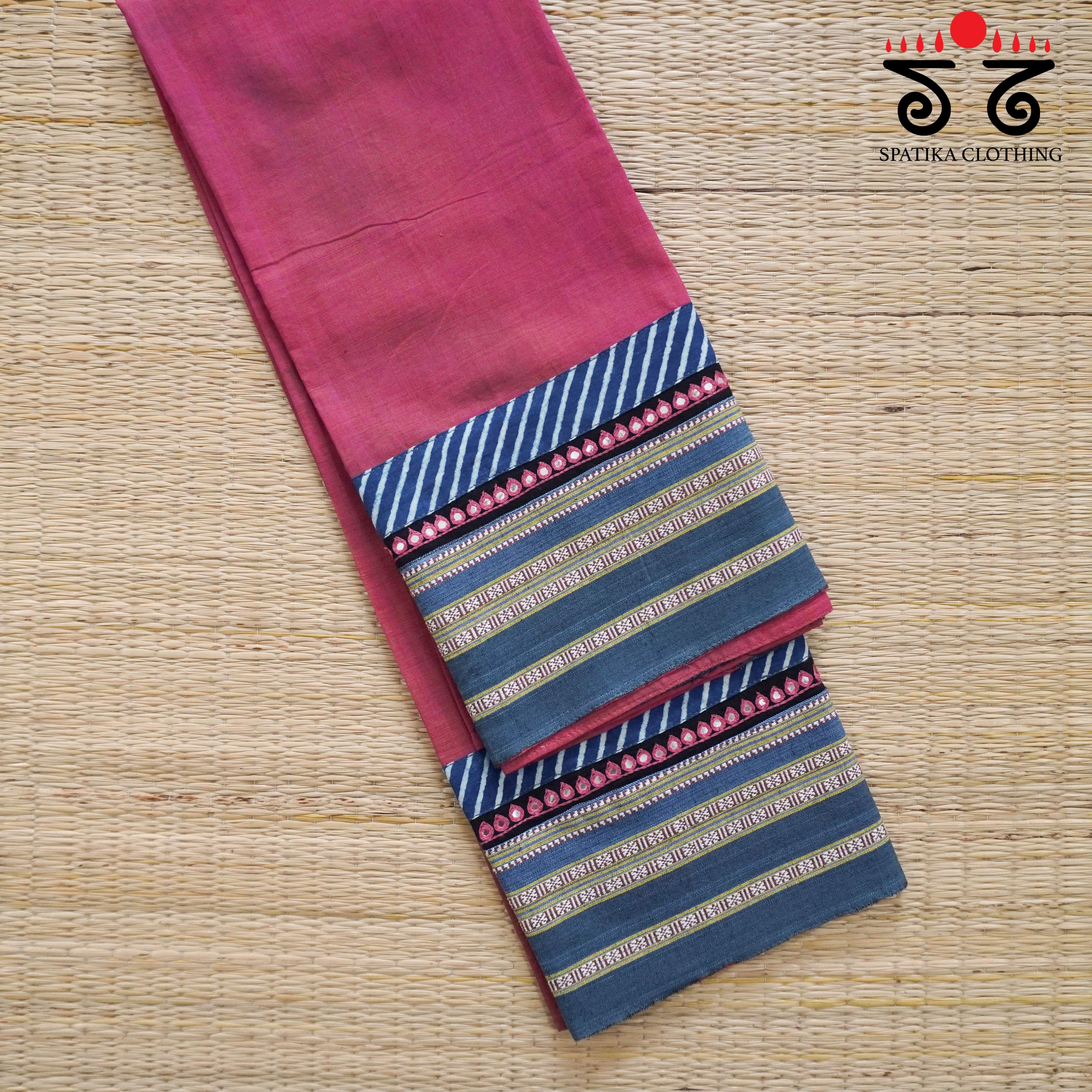 Hand Embroidered Ilkal Blouse Fabric