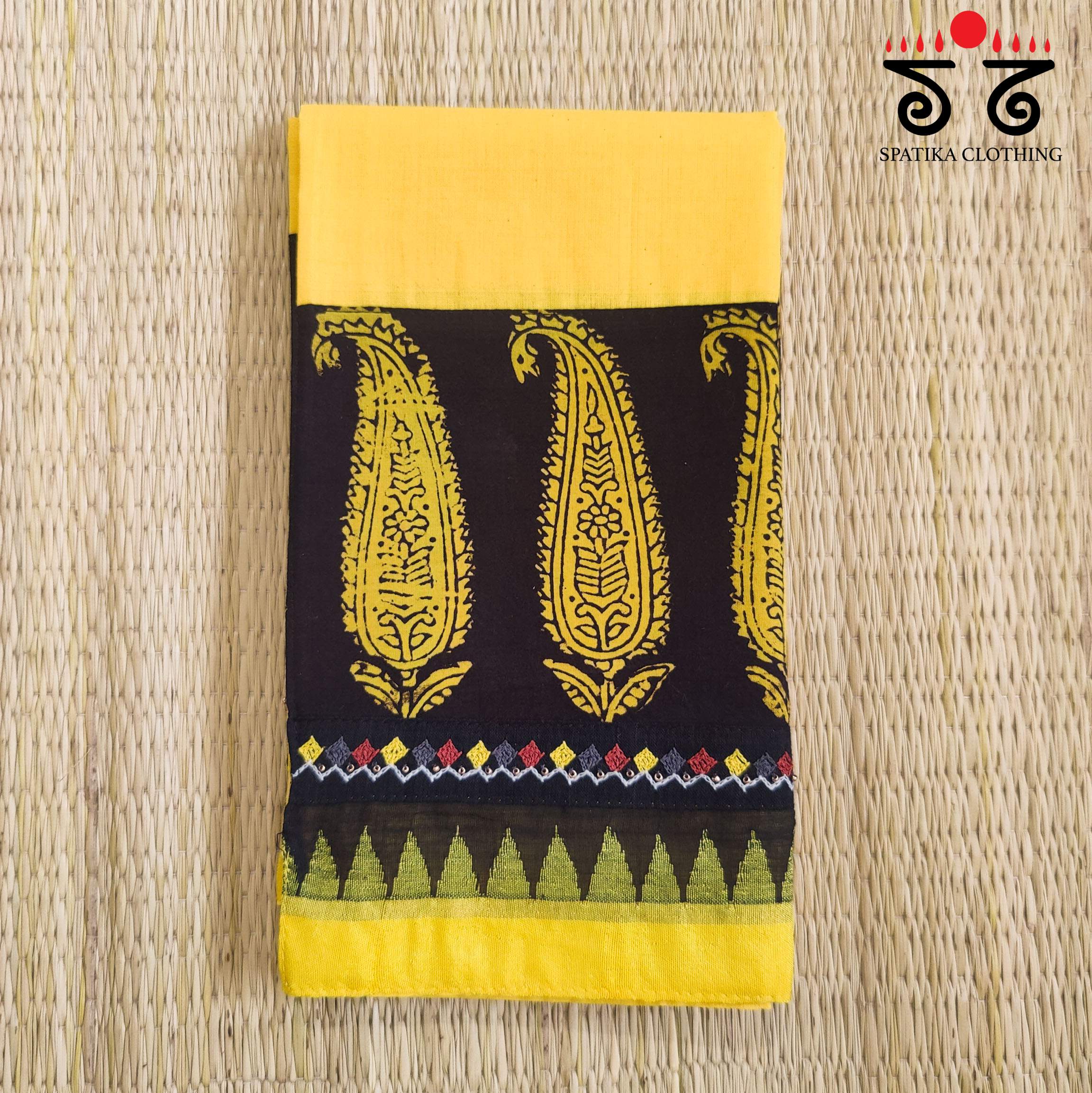 Hand Embroidered Ponduru Blouse Fabric