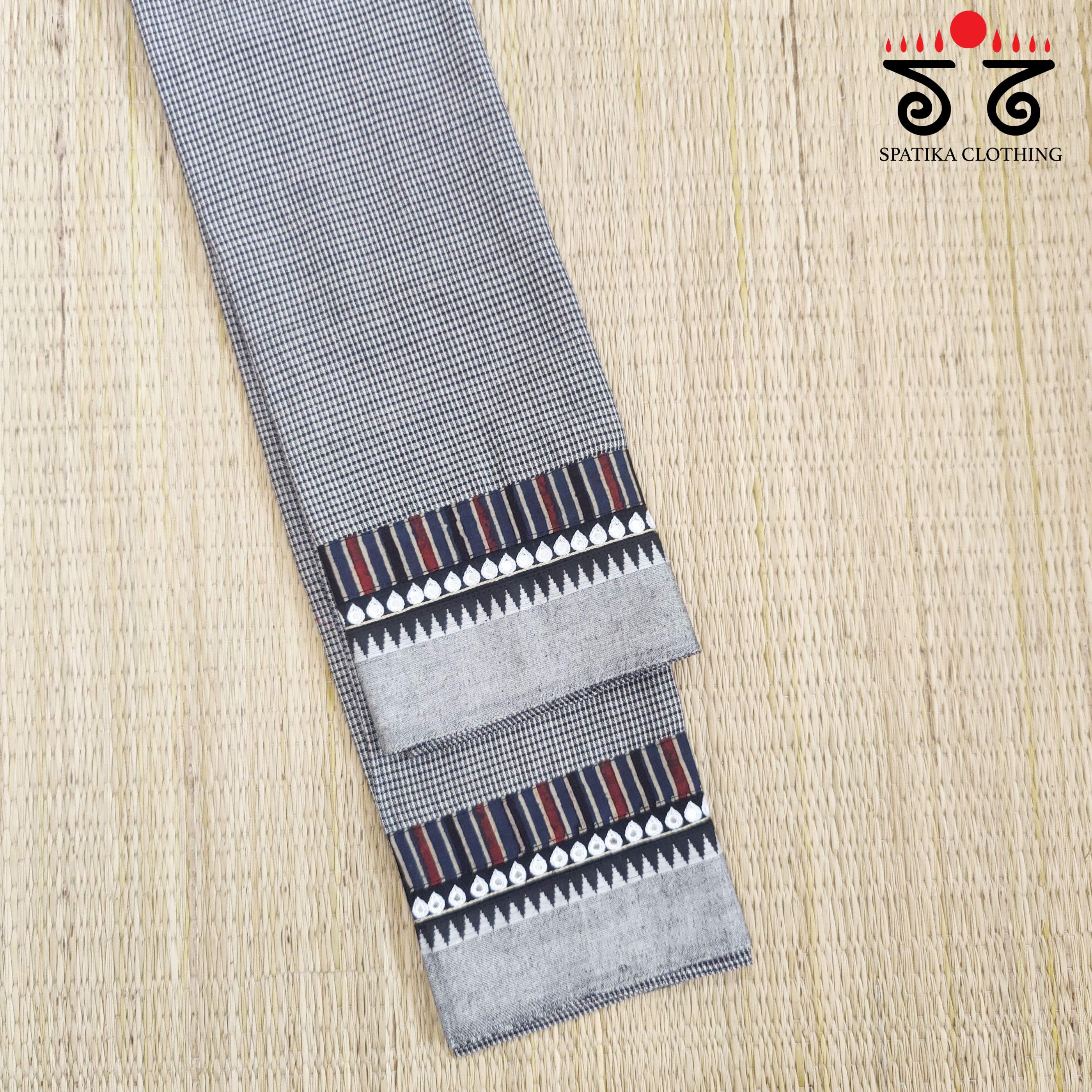 Hand Embroidered Ilkal Blouse Fabric