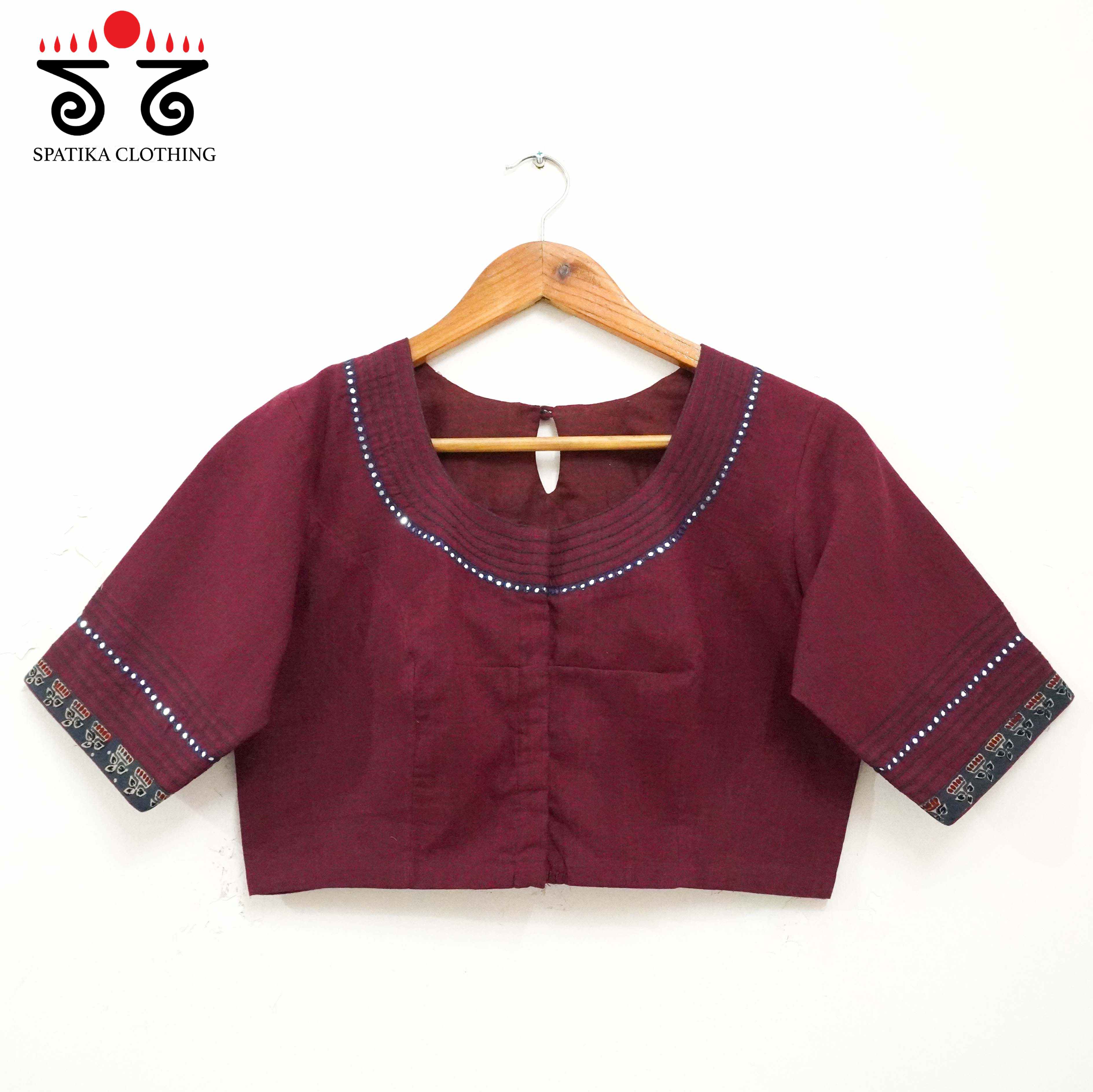 Mirror Work Hand embroidered Blouse