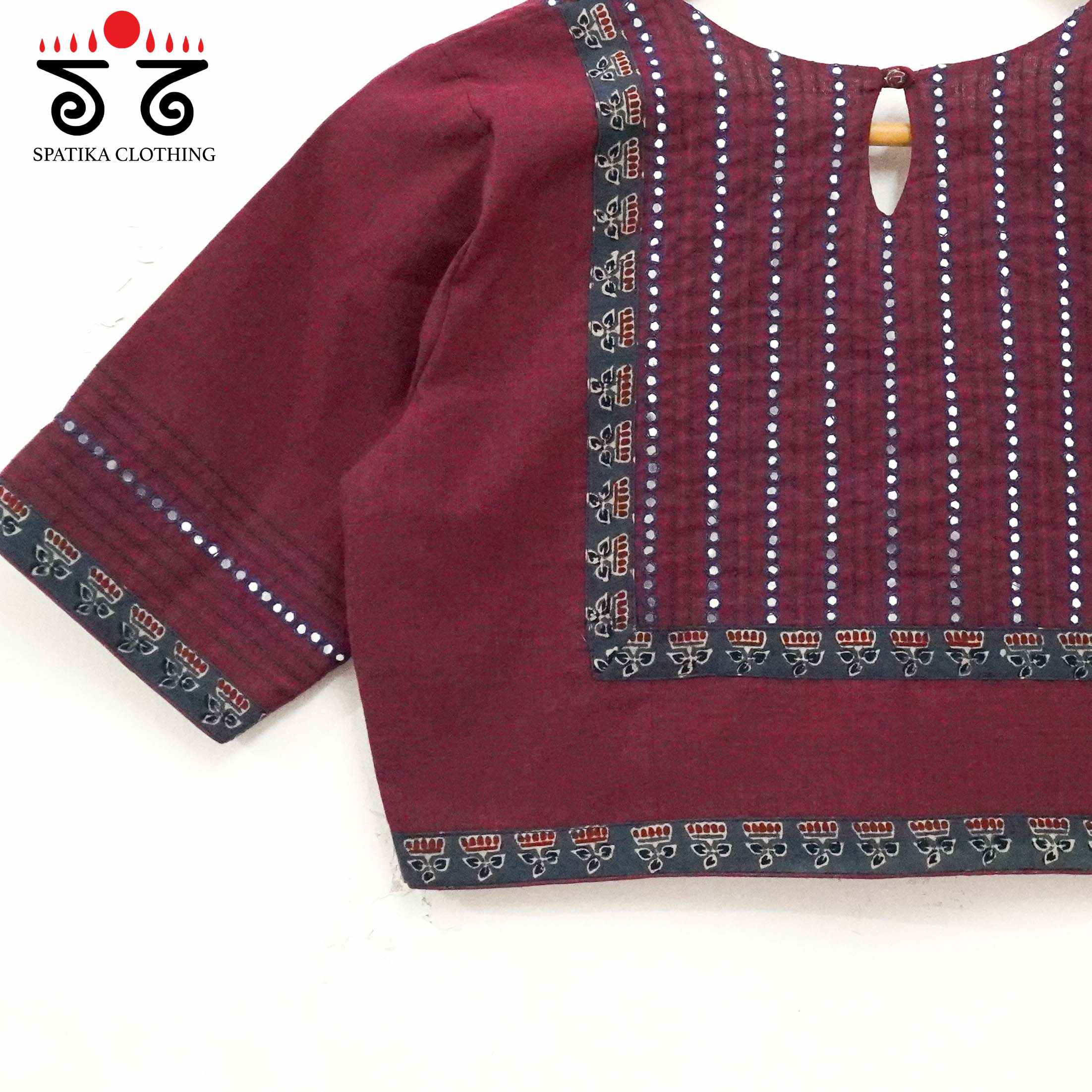 Mirror Work Hand embroidered Blouse