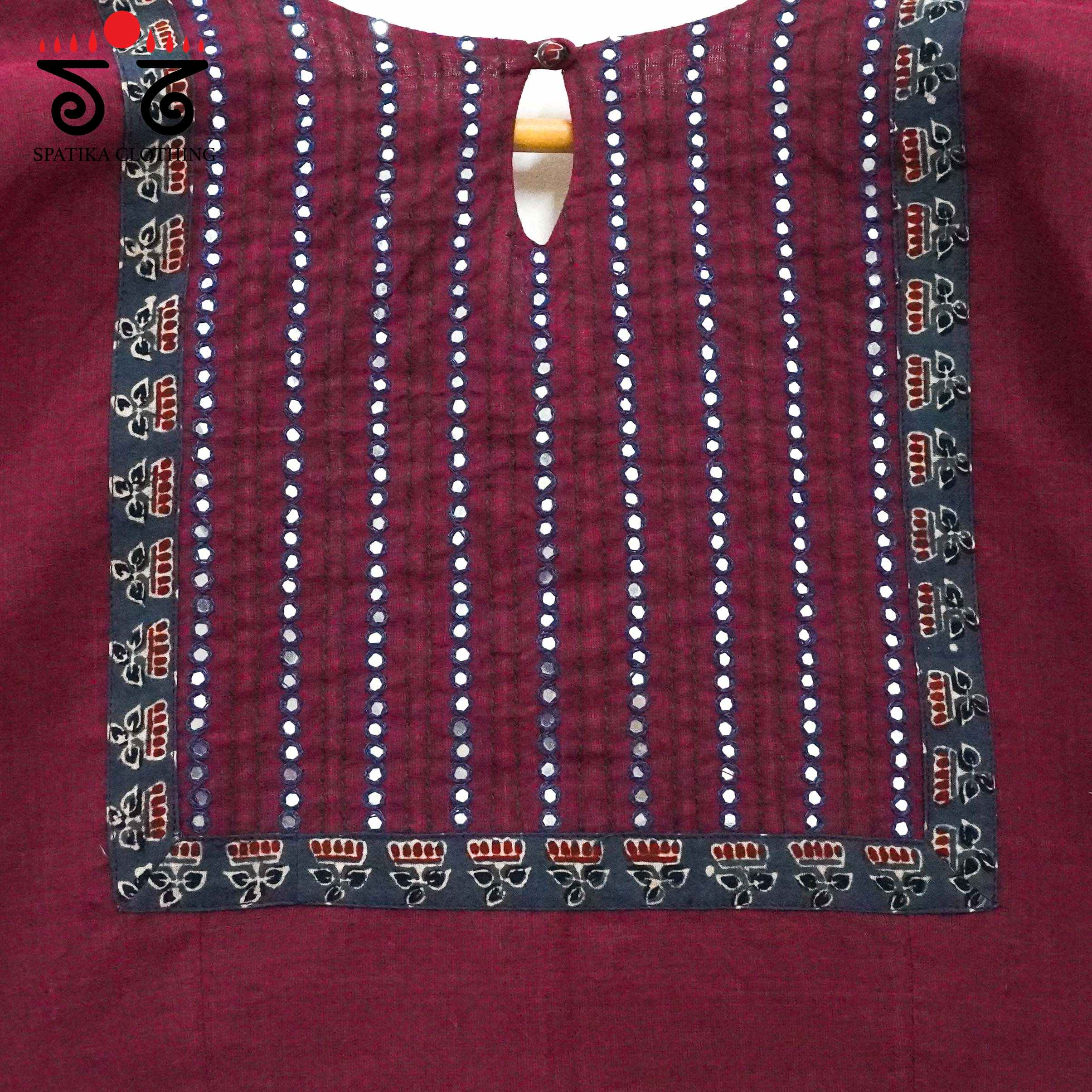 Mirror Work Hand embroidered Blouse