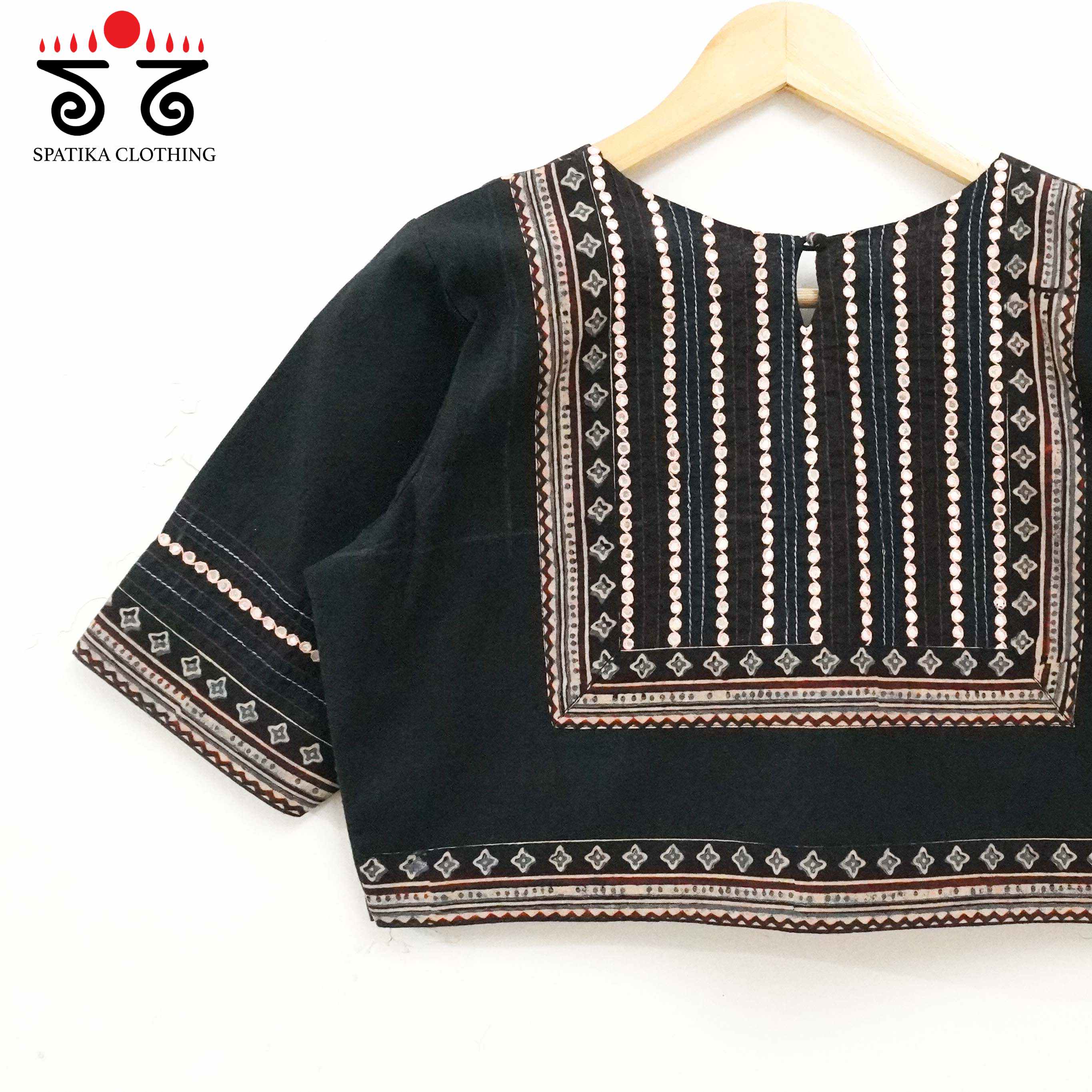 Mirror Work Hand embroidered Blouse