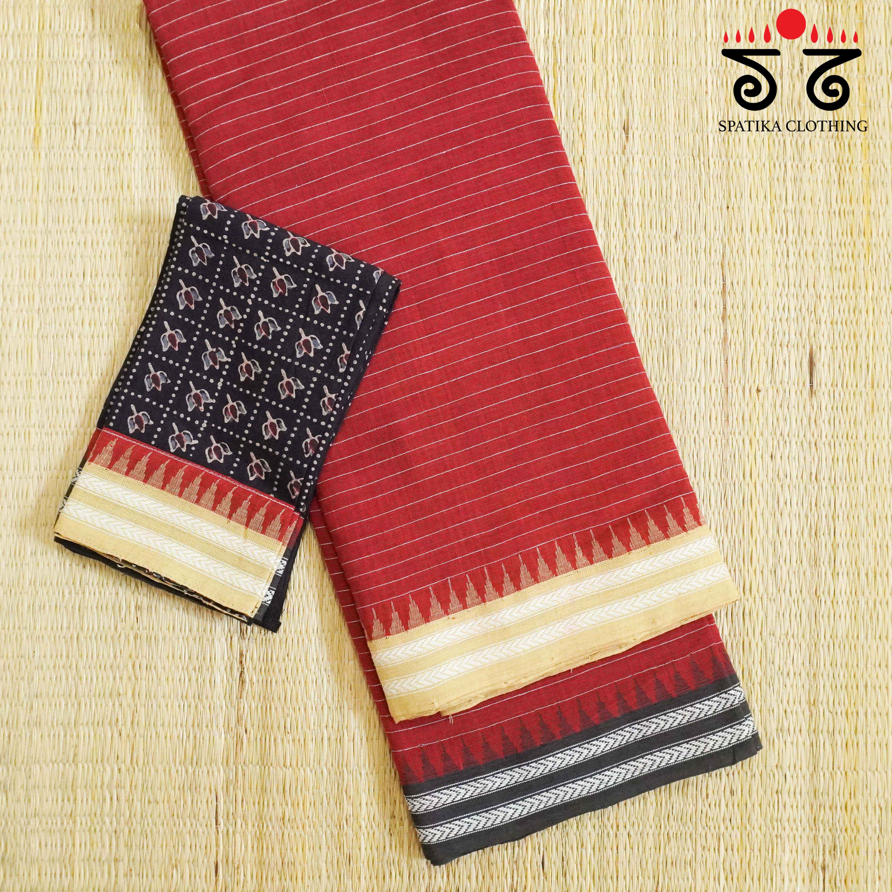 Ponduru Handspun Cotton Saree - With Special Blouse