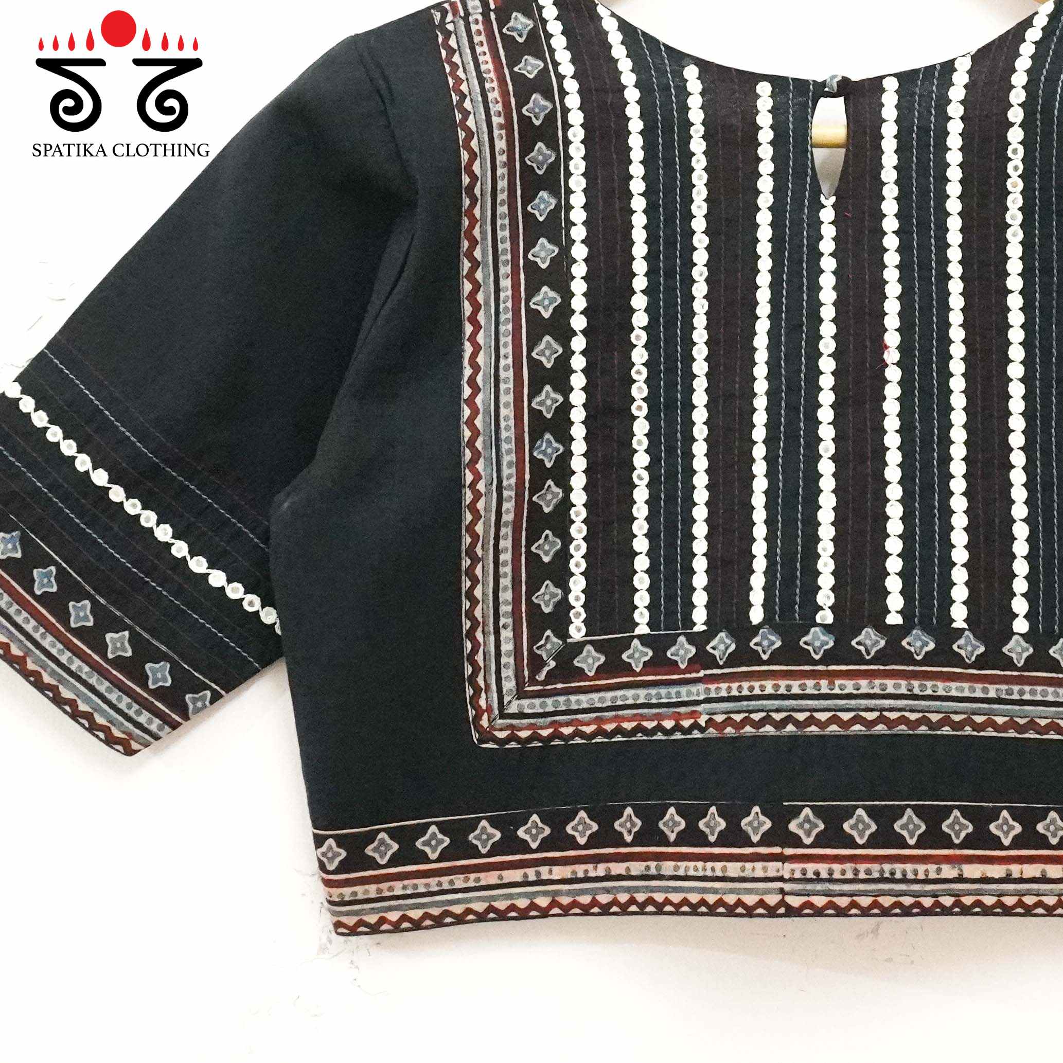 Mirror Work Hand embroidered Blouse