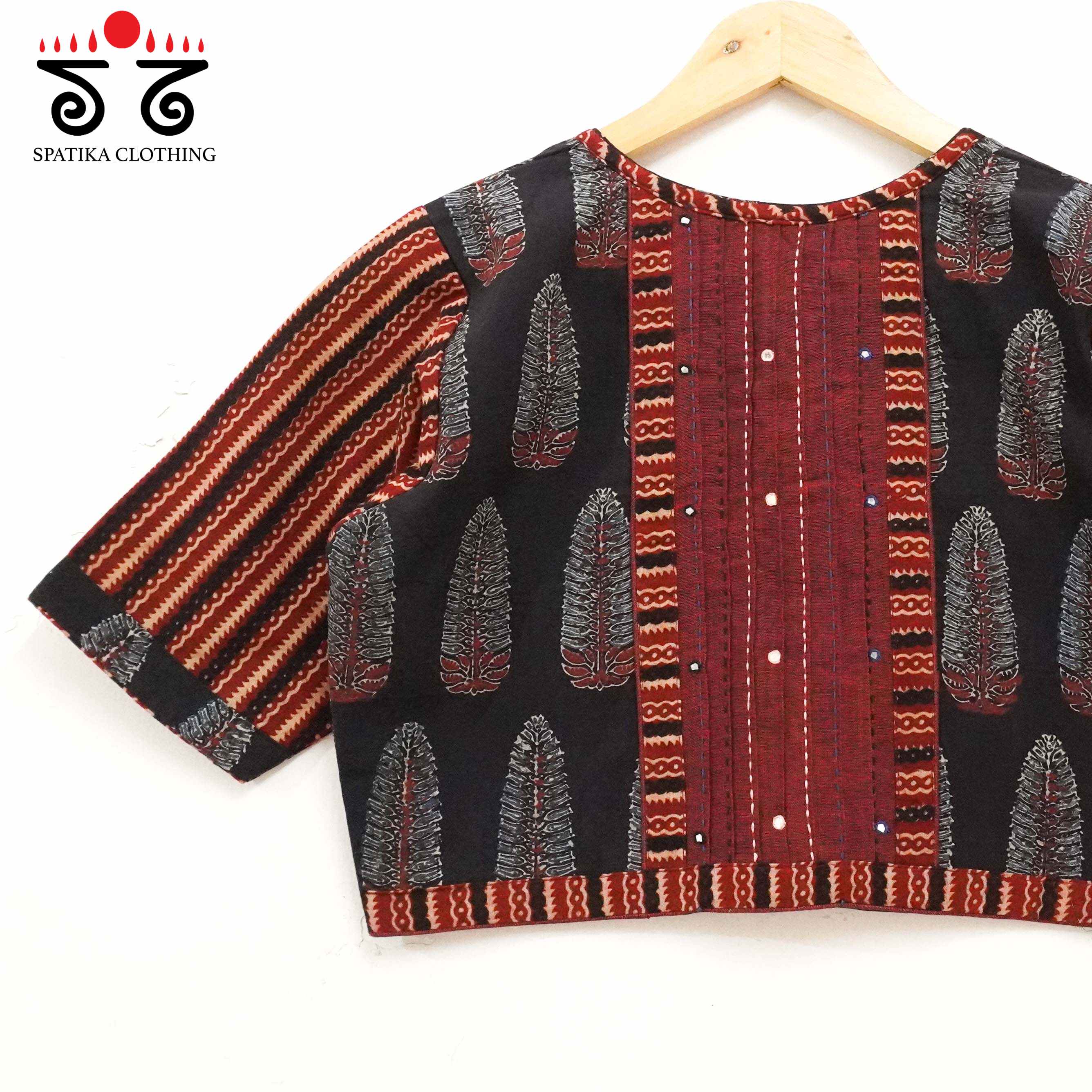 The Ajrak Pintuck Blouse