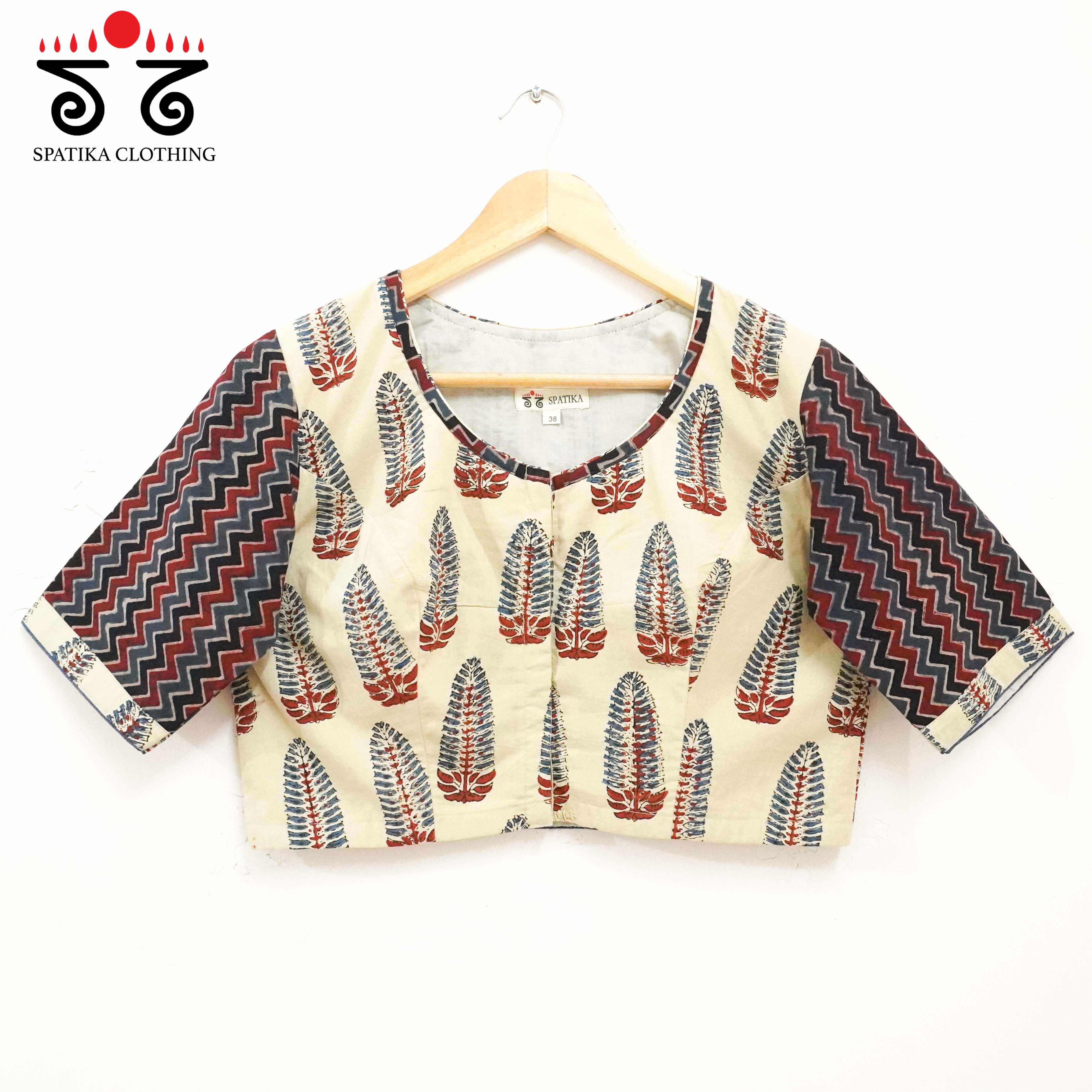 The Ajrak Pintuck Blouse