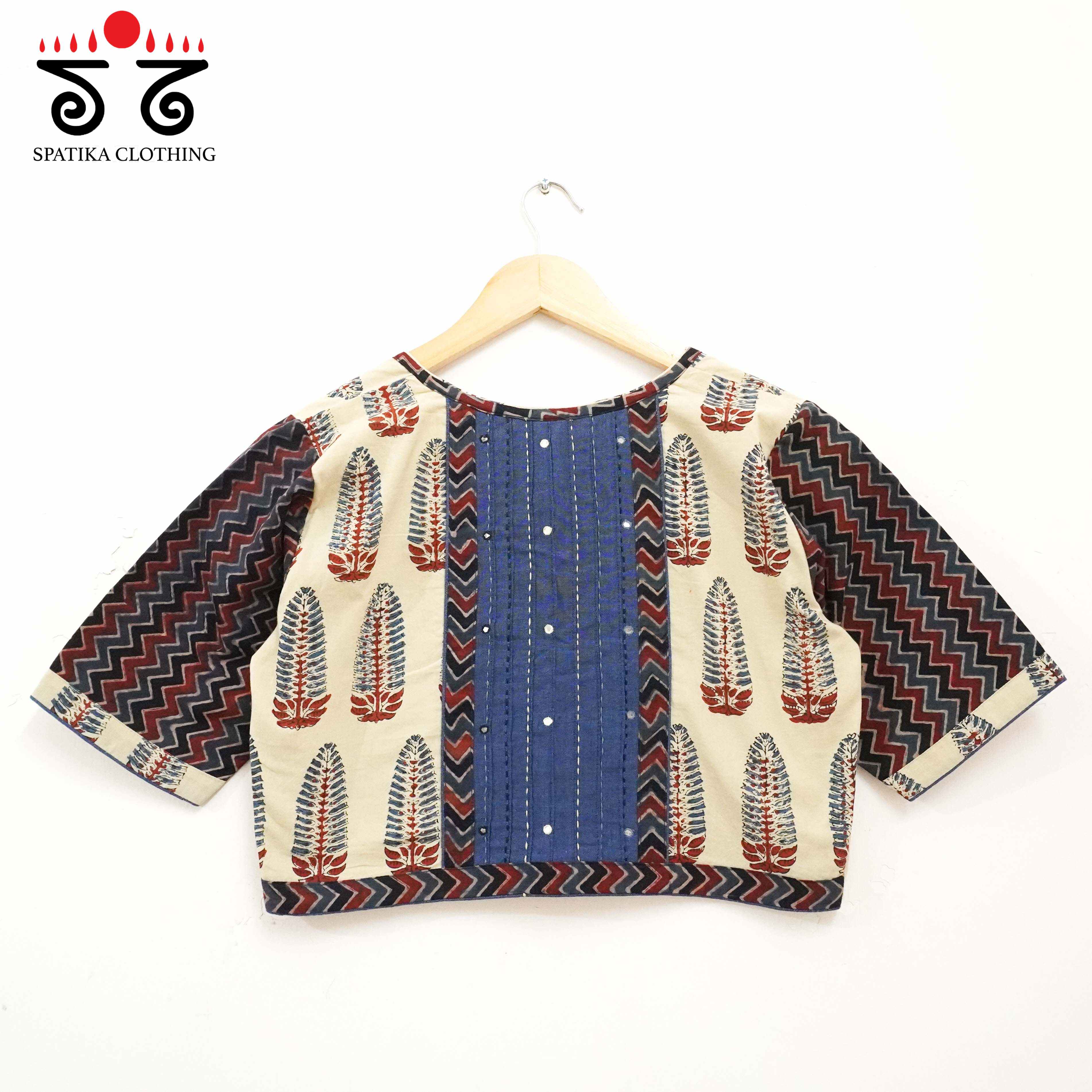 The Ajrak Pintuck Blouse