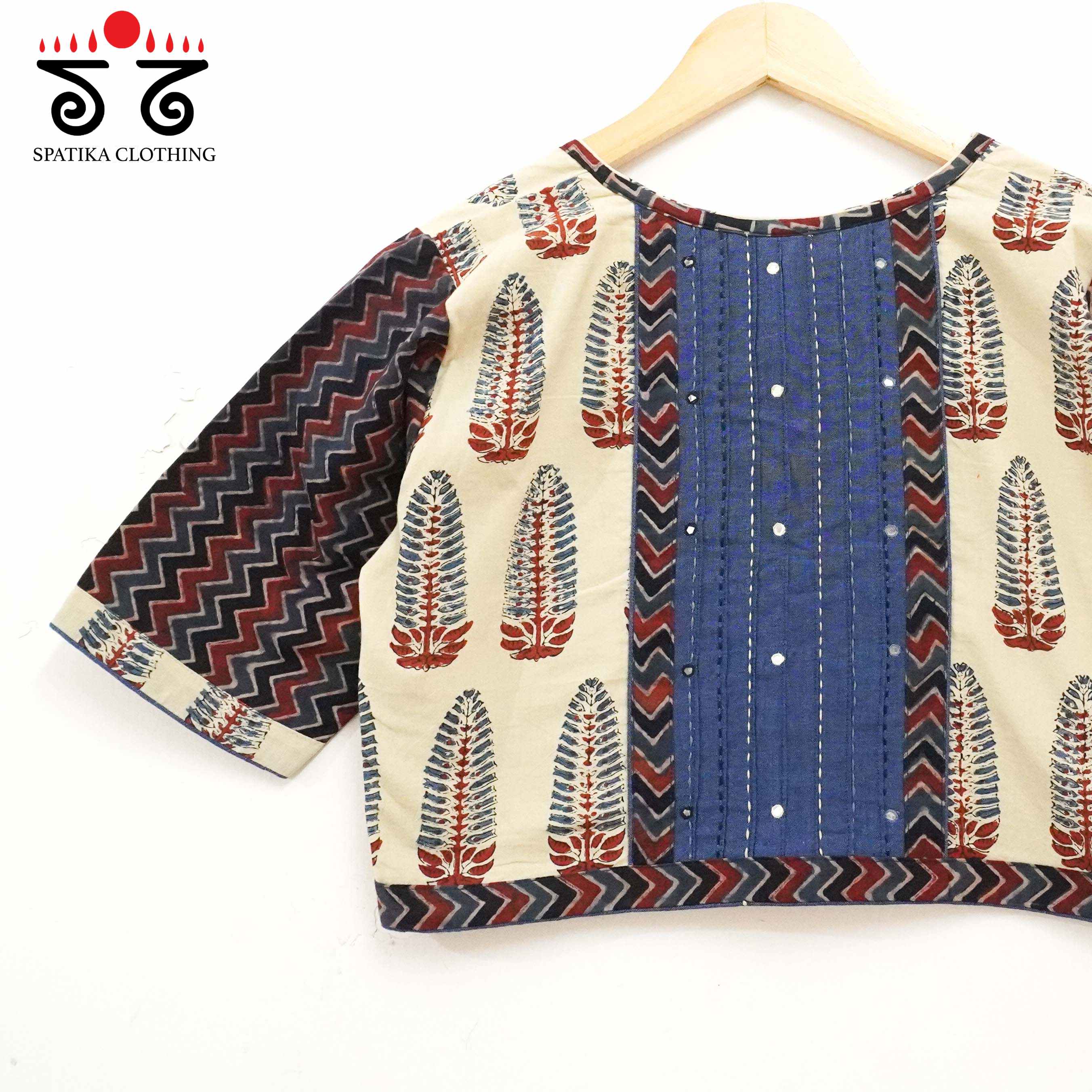 The Ajrak Pintuck Blouse