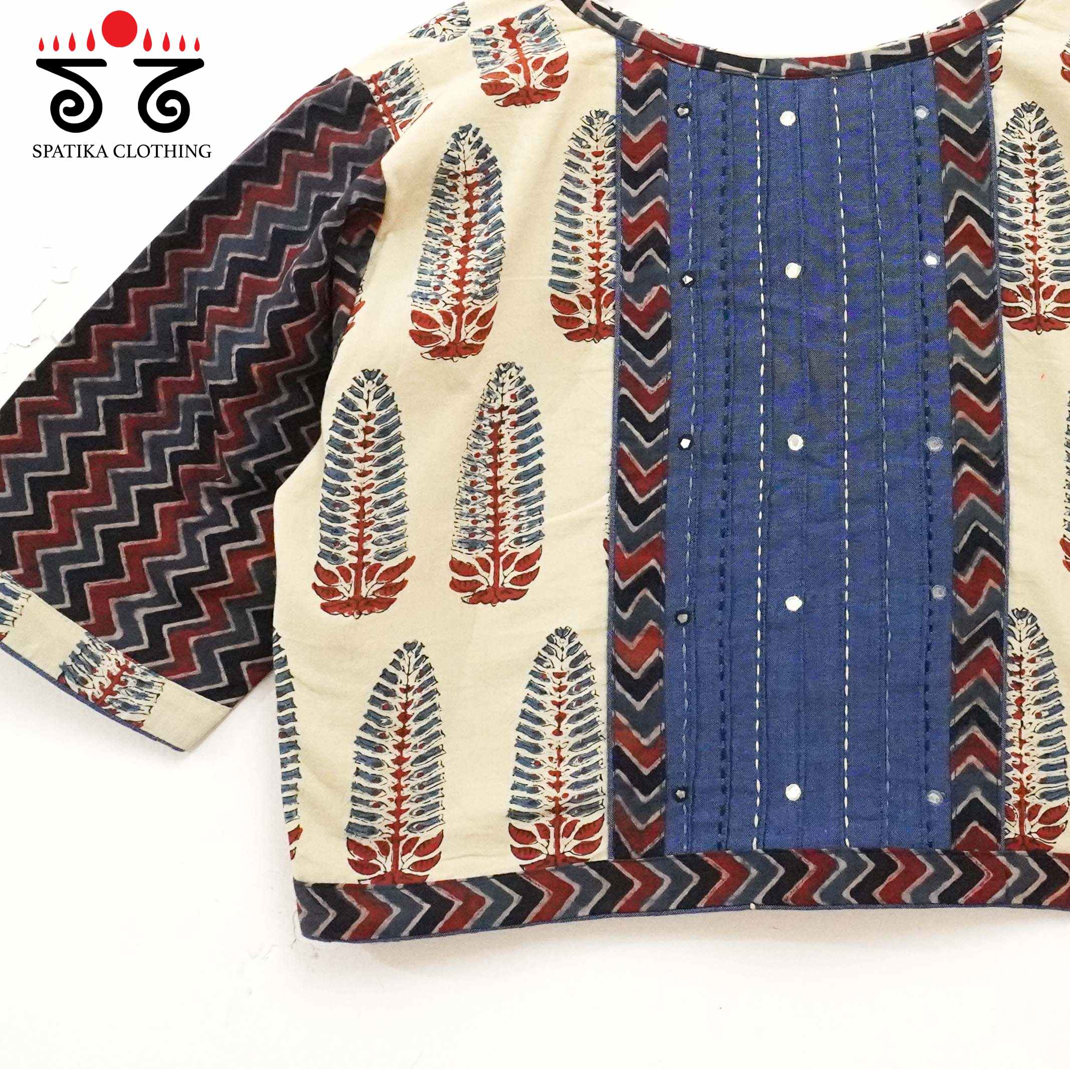 The Ajrak Pintuck Blouse
