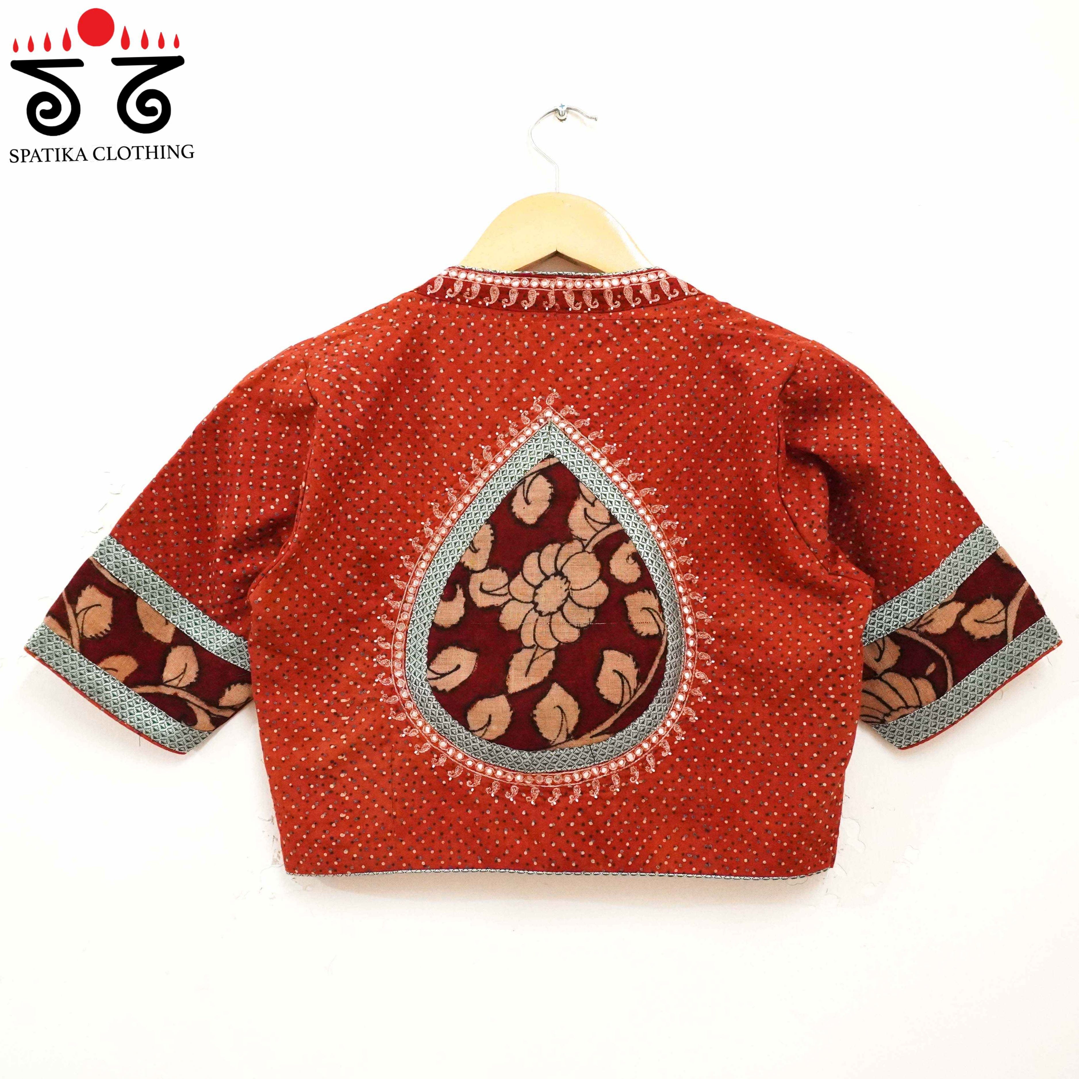 Ajrak Pen Kalamkari - Handcrafted Blouse