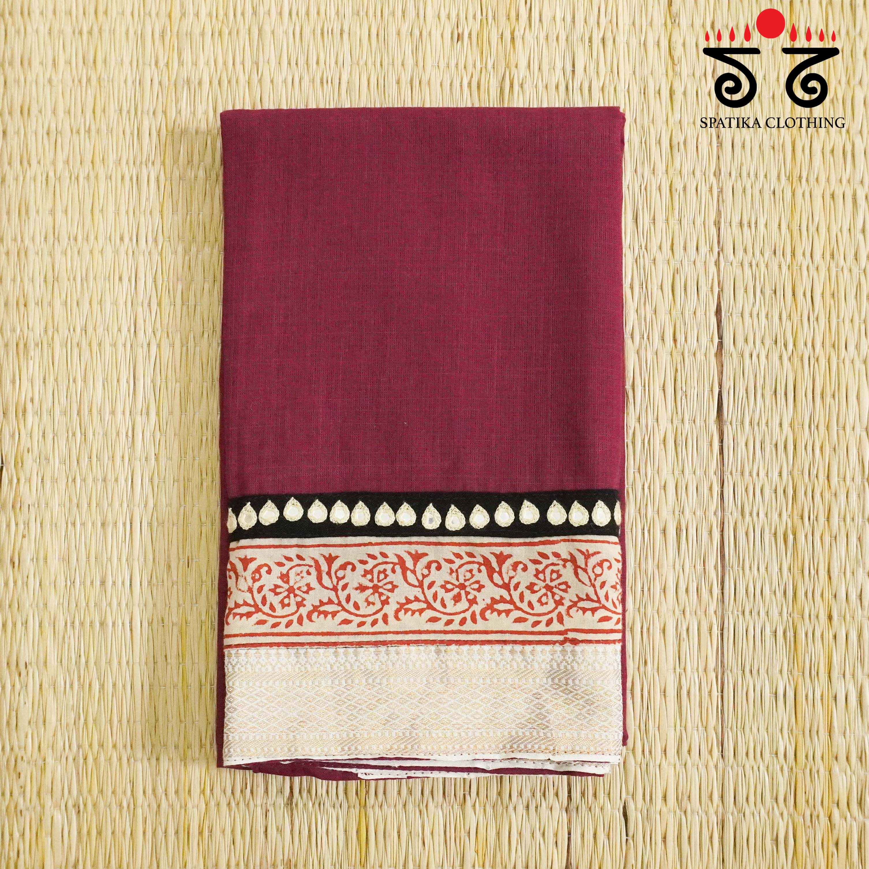 Hand Embroidered Blouse Fabric