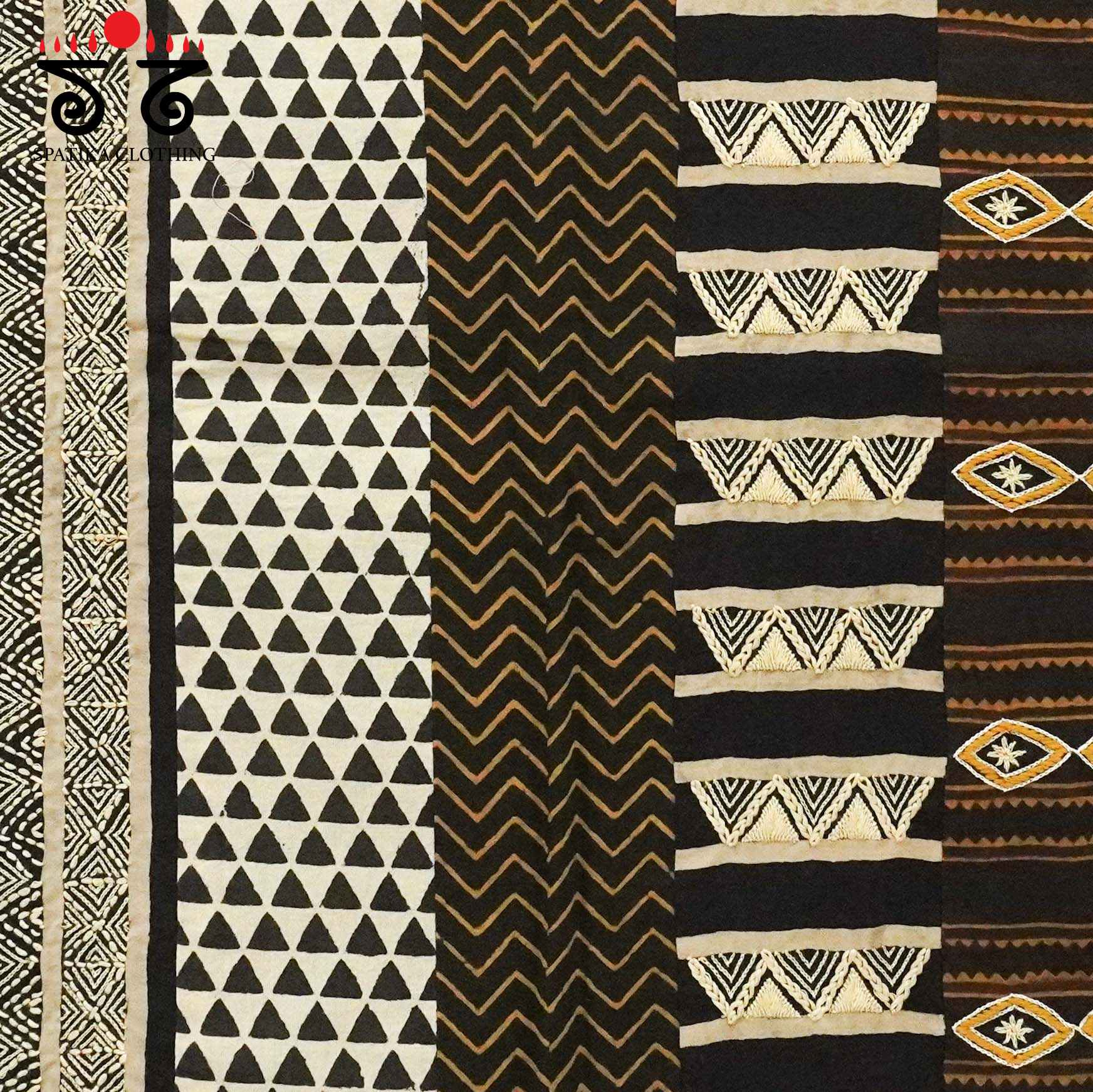 Ajrak Collage Hand Embroidered Crop Top