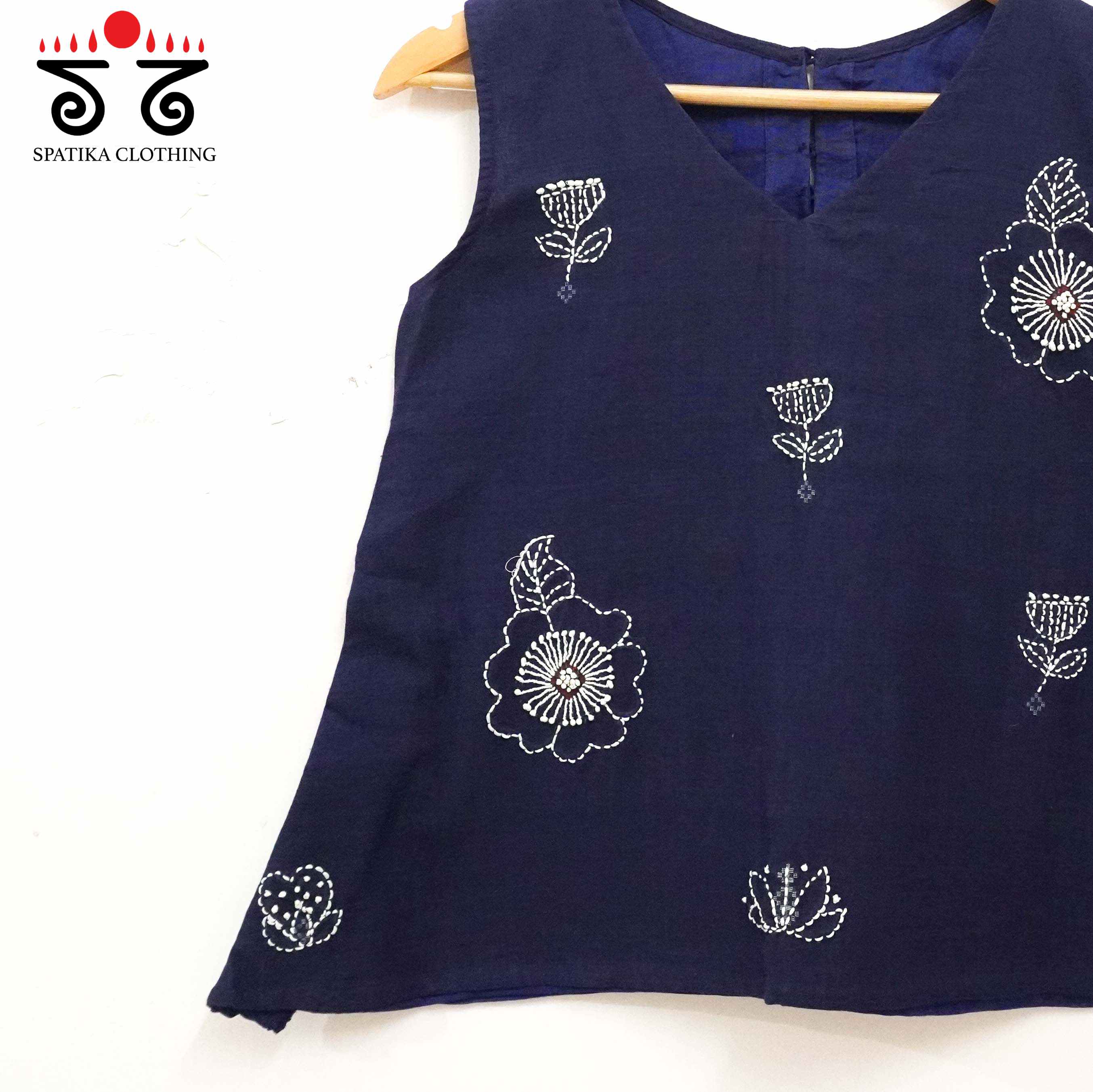 Hand Embroidered Crop Top