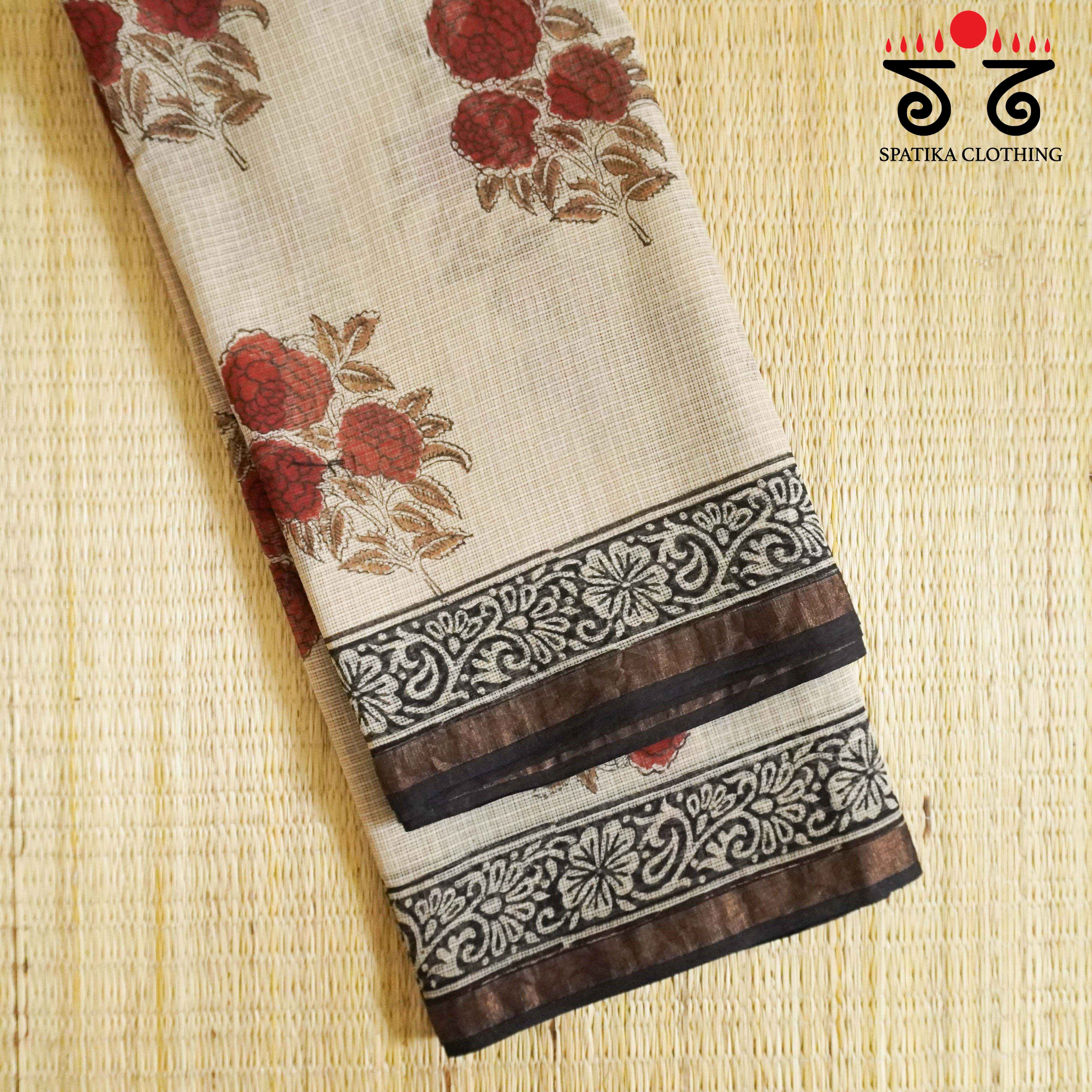 Kota Hand block printed saree