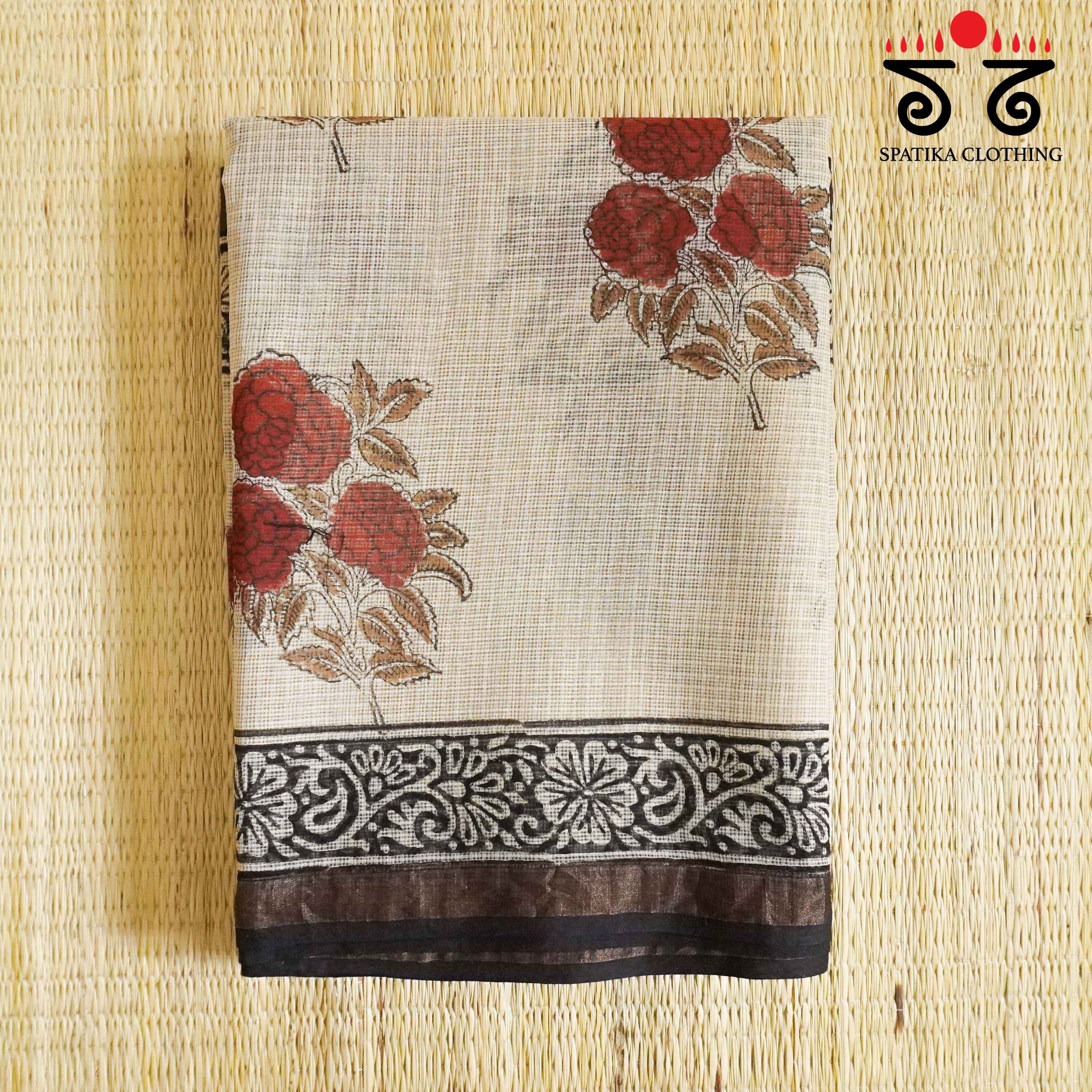 Kota Hand block printed saree