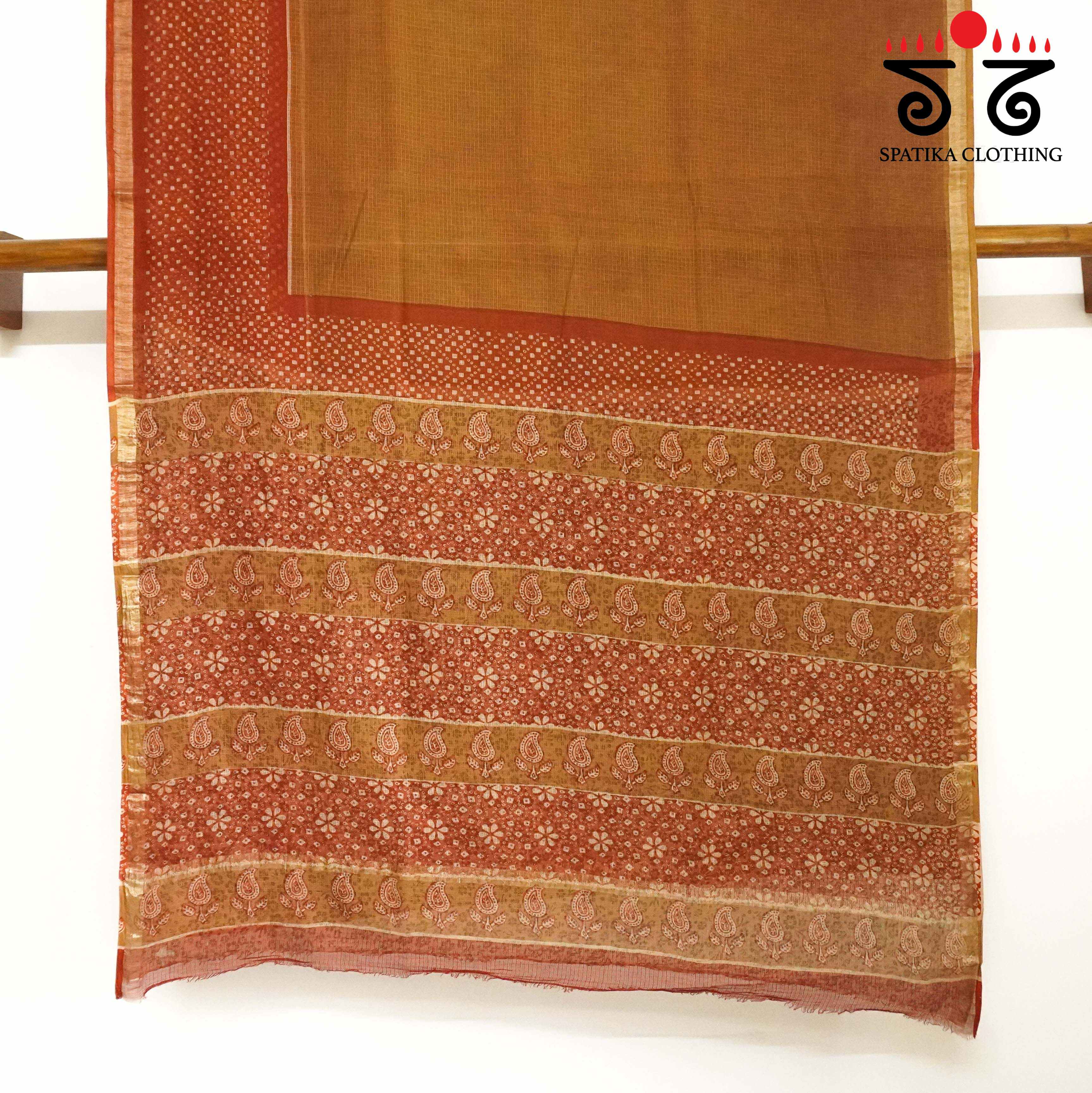 Kota Hand block printed saree