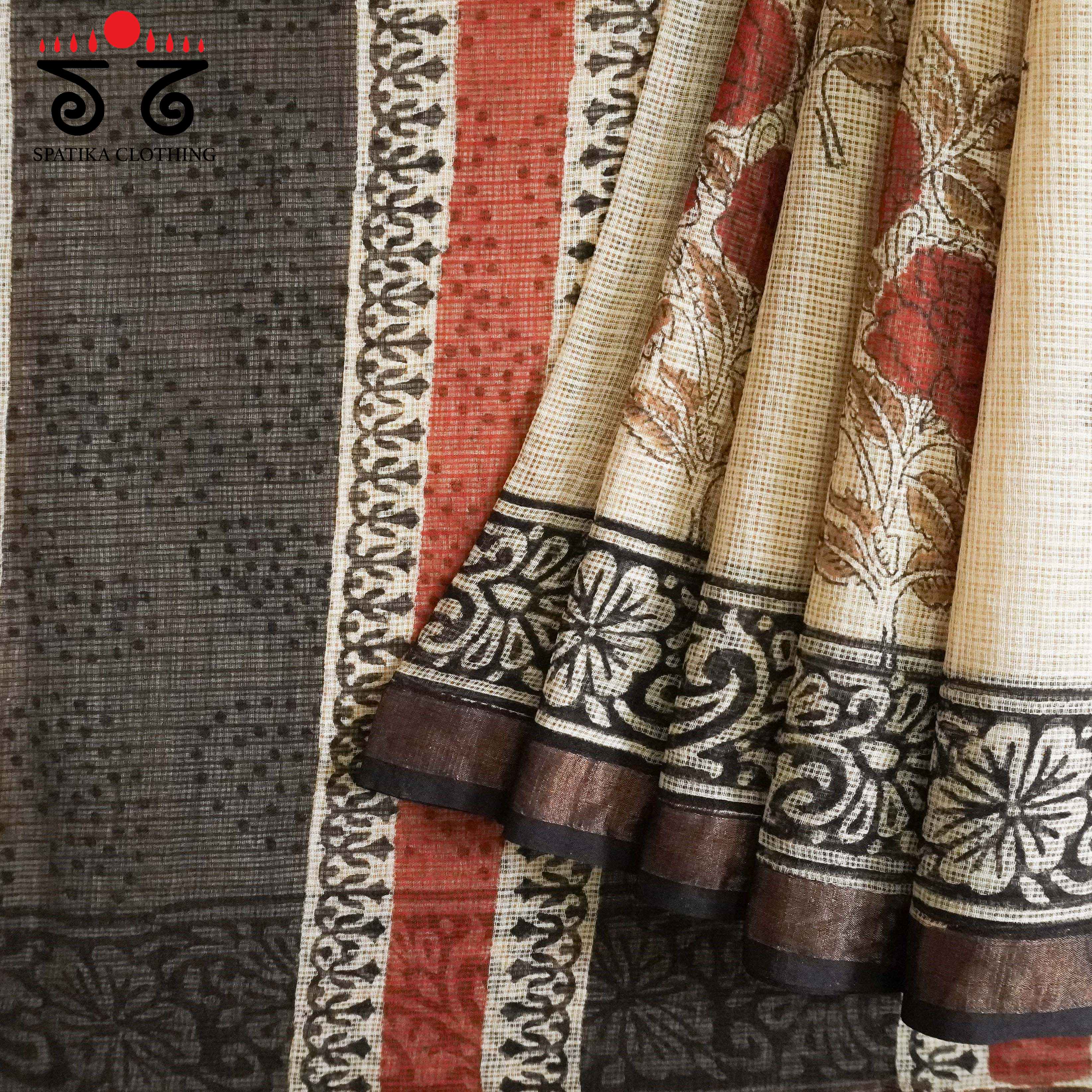 Kota Hand block printed saree