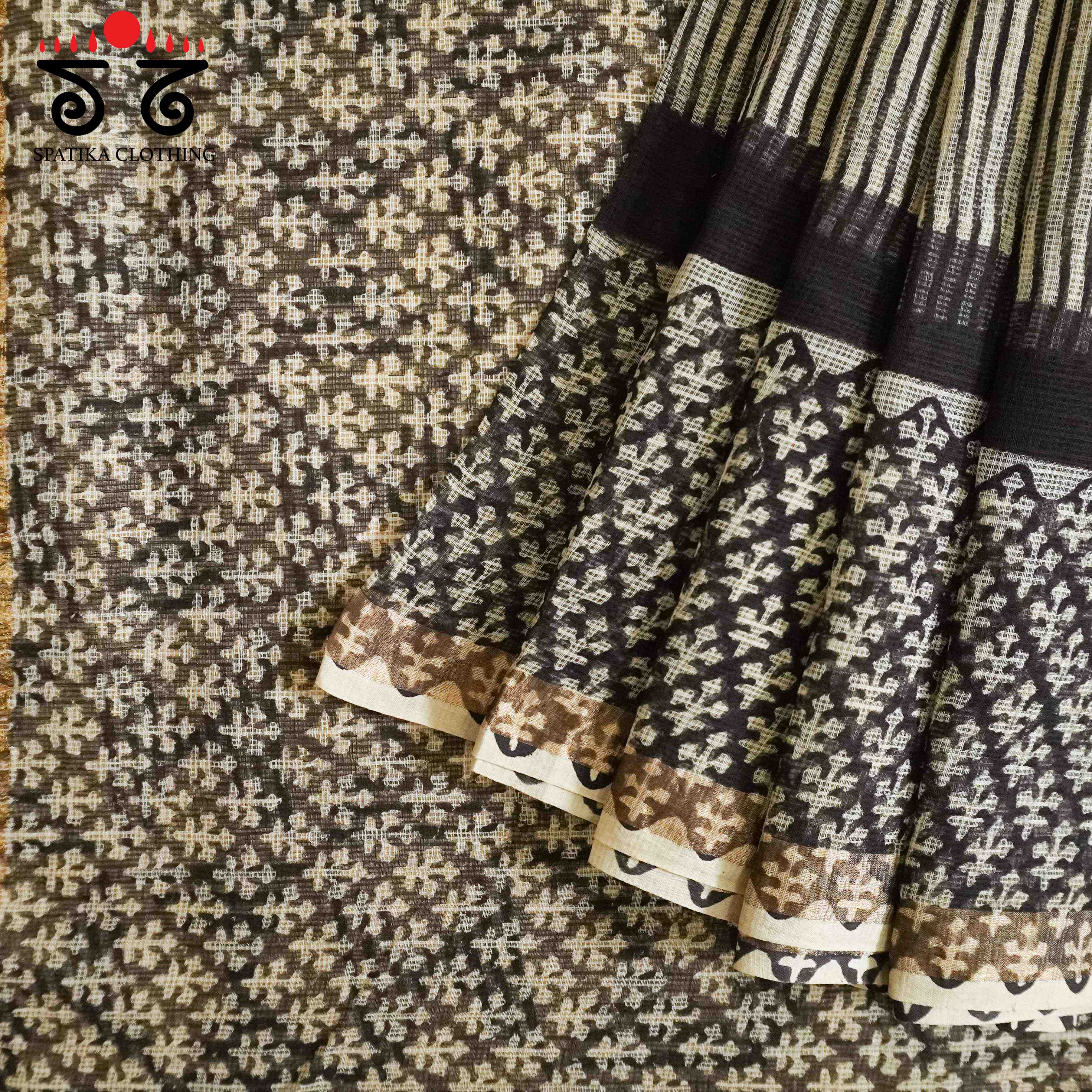 Kota Hand block printed saree