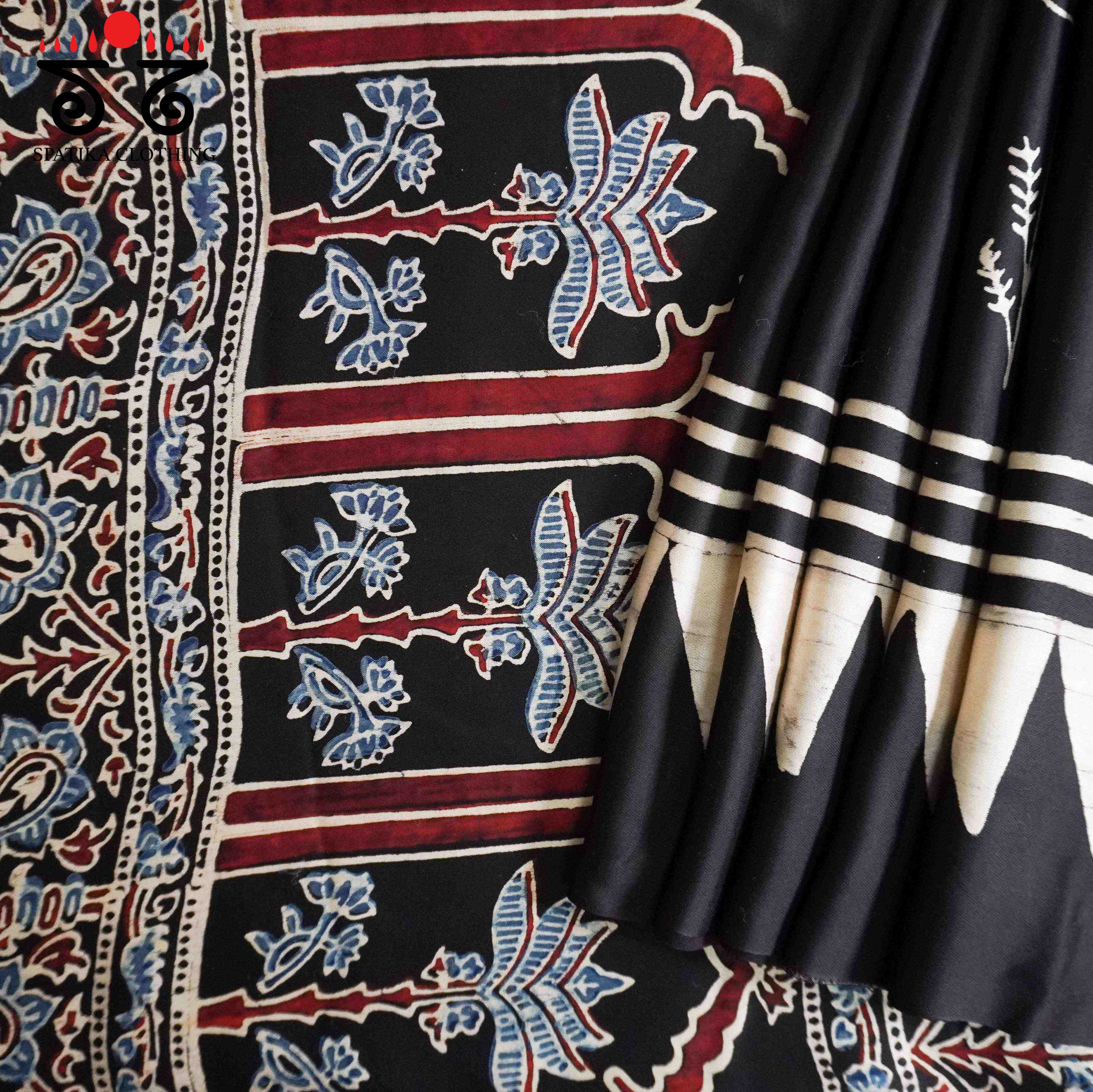 Ajrak Modal Silk Saree