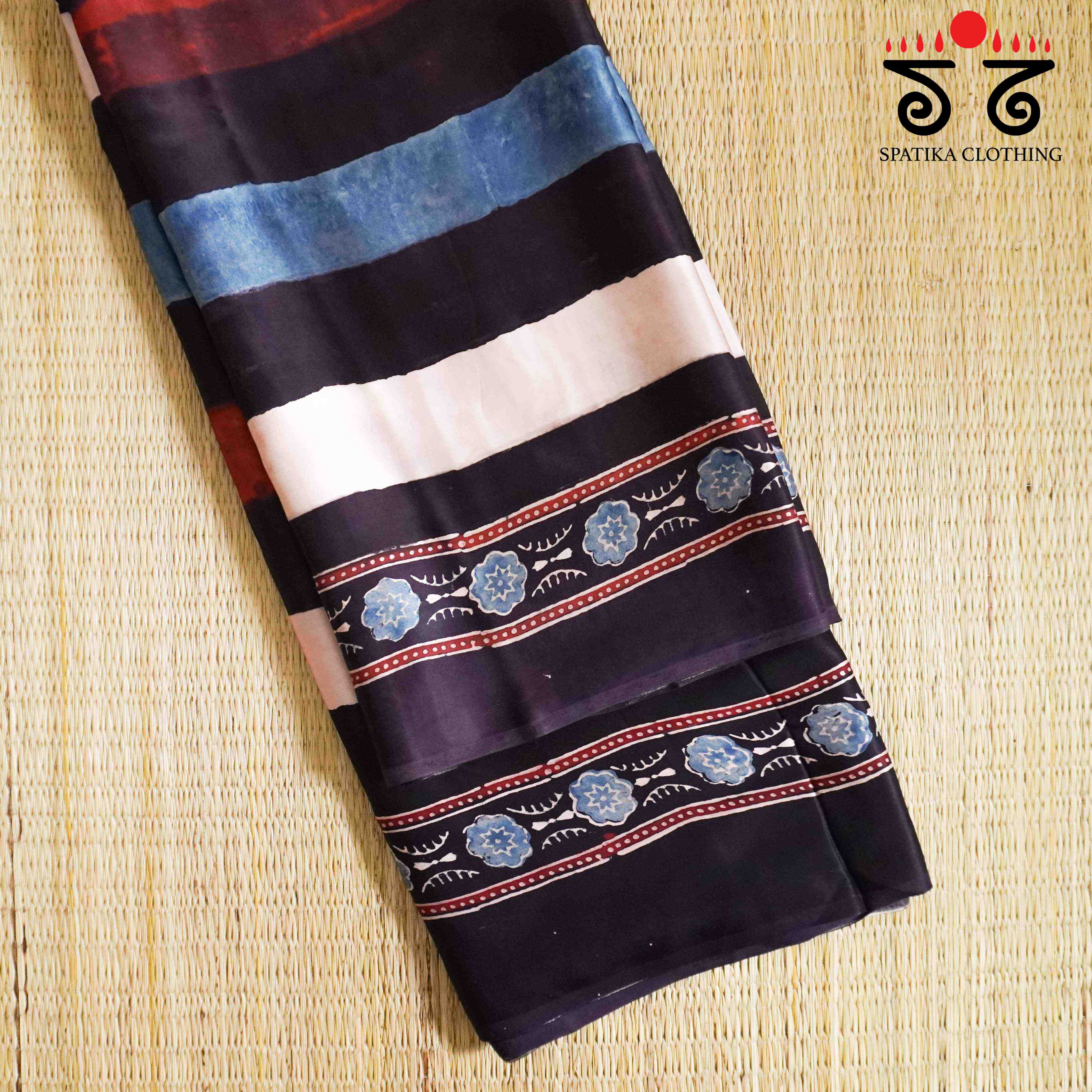 Ajrak Modal Silk Saree