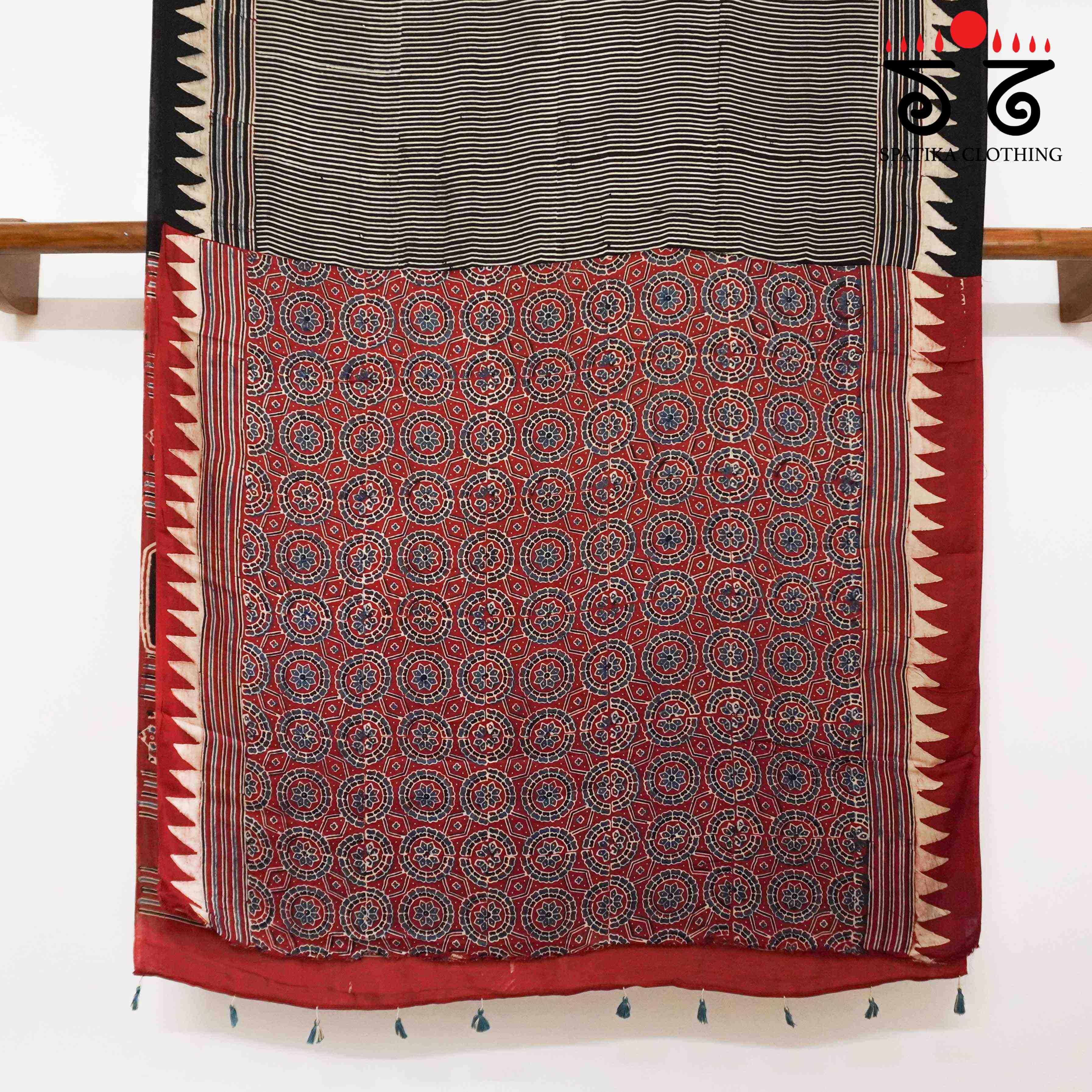 Ajrak Modal Silk Saree