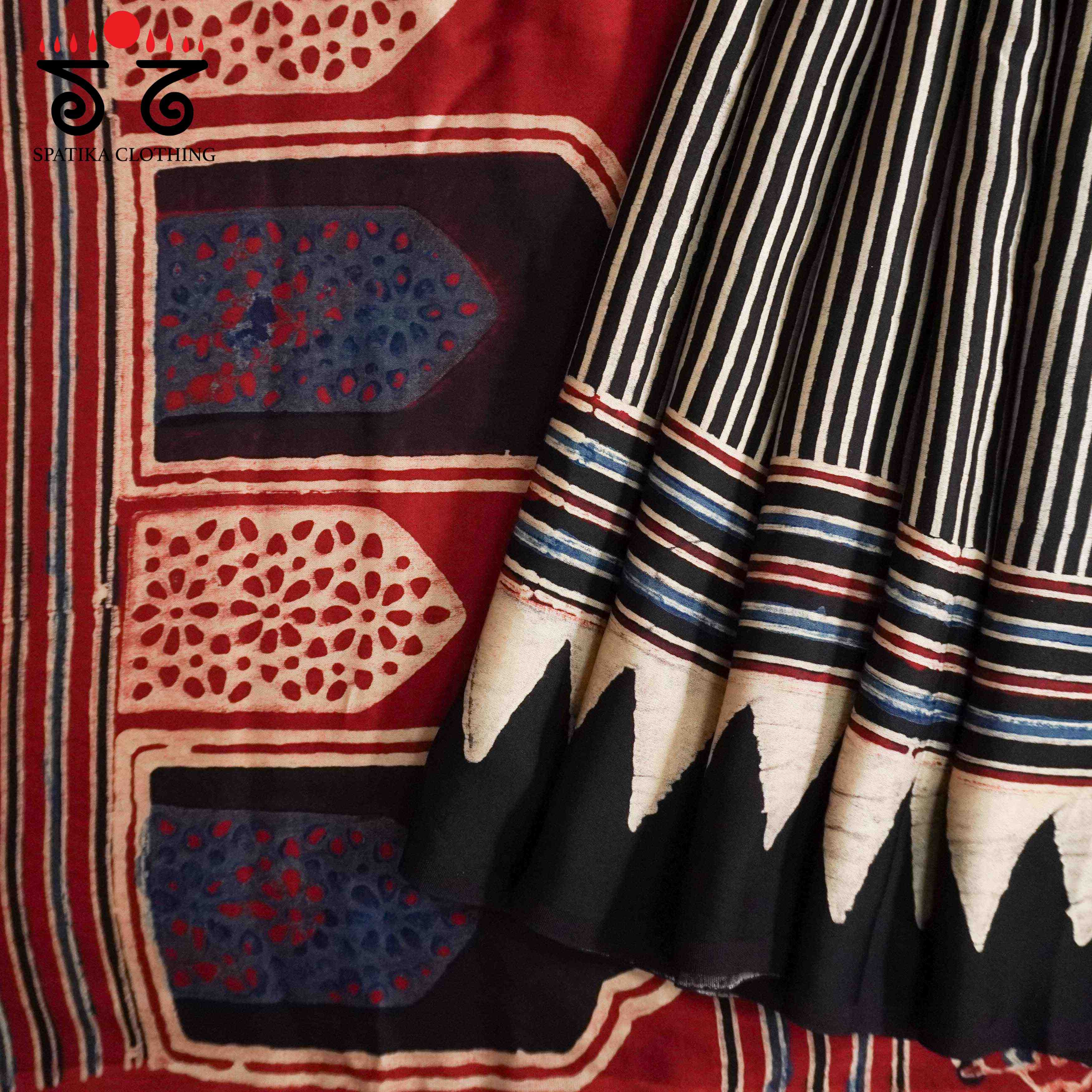 Ajrak Modal Silk Saree