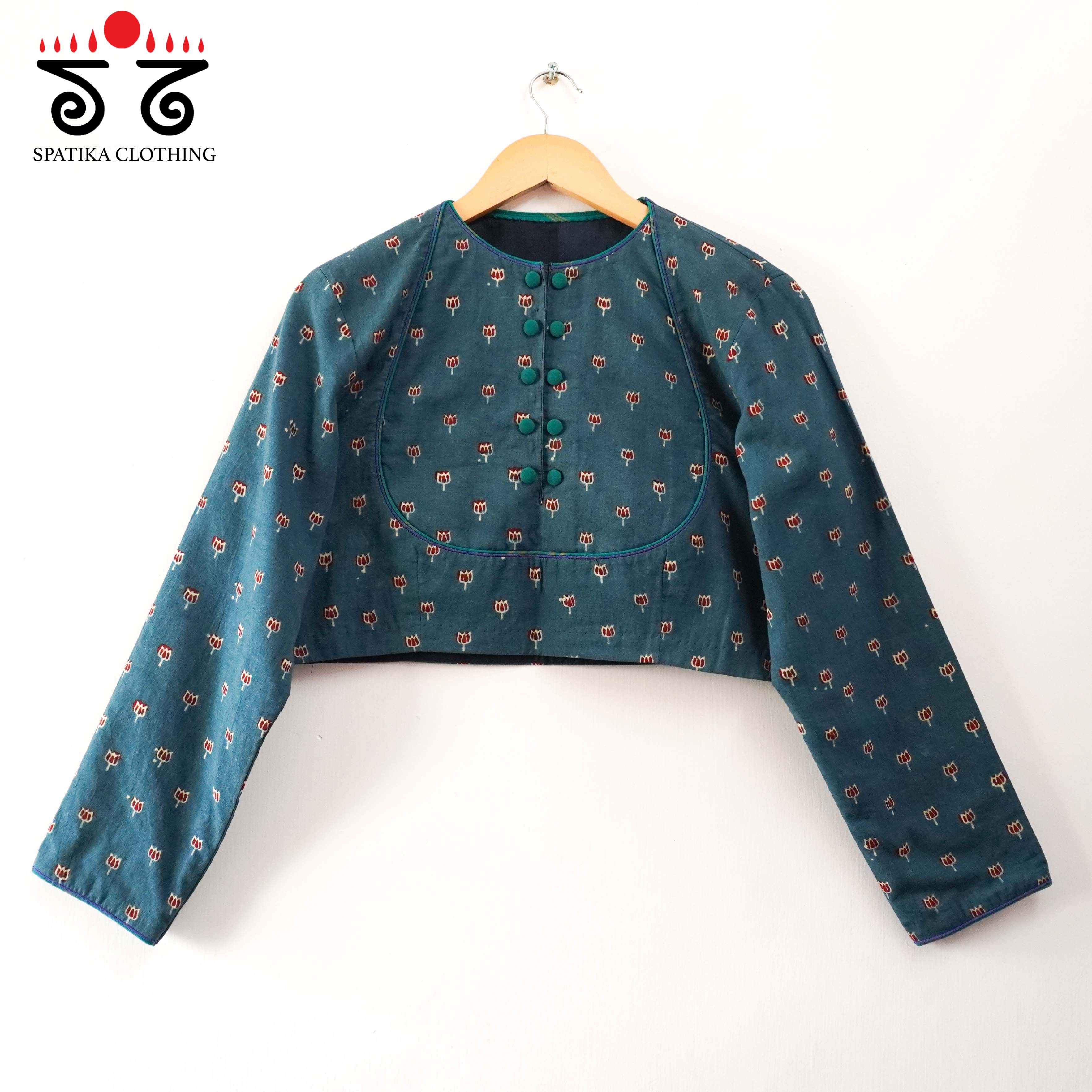 Ajrak Pen Kalamkari - Handcrafted Blouse