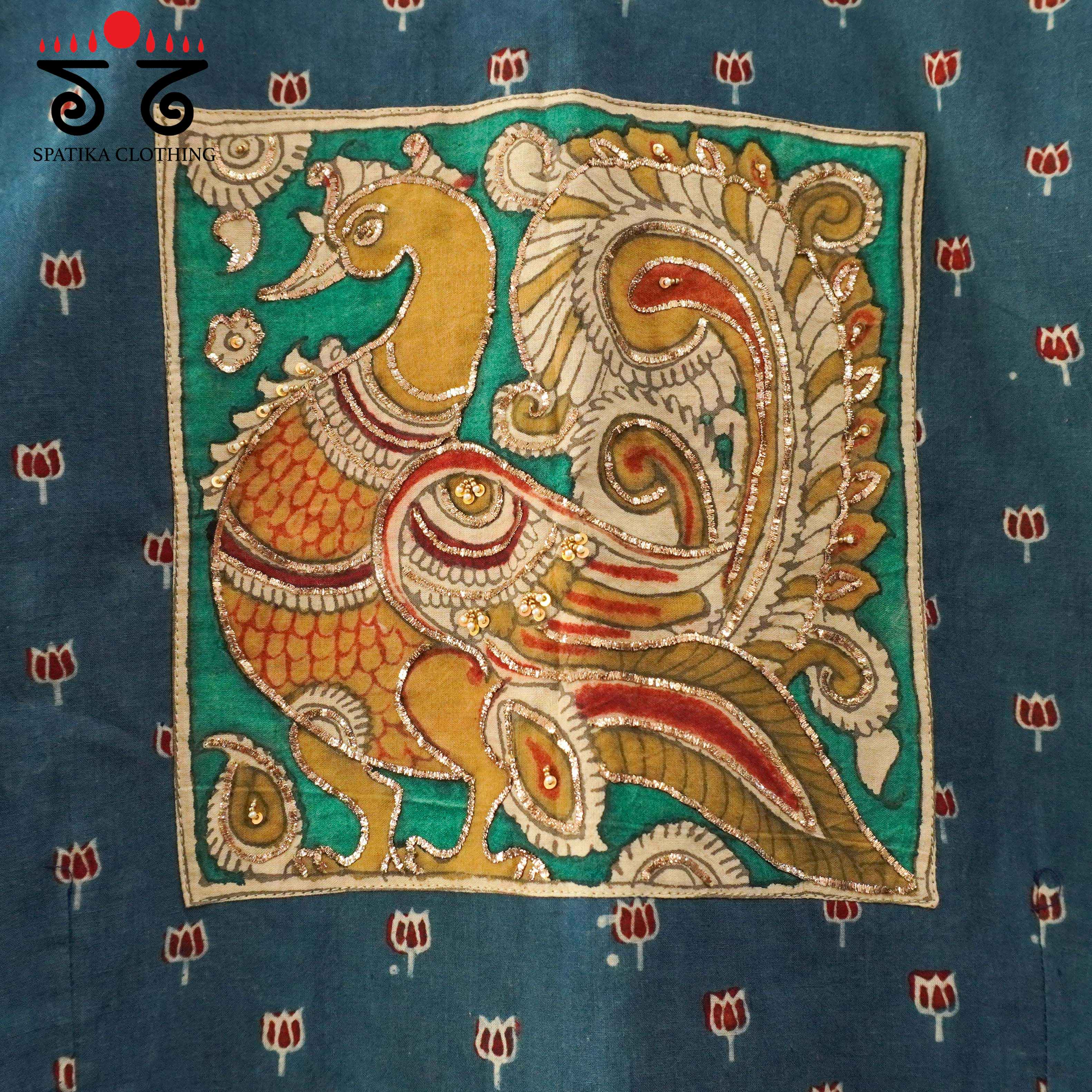 Ajrak Pen Kalamkari - Handcrafted Blouse