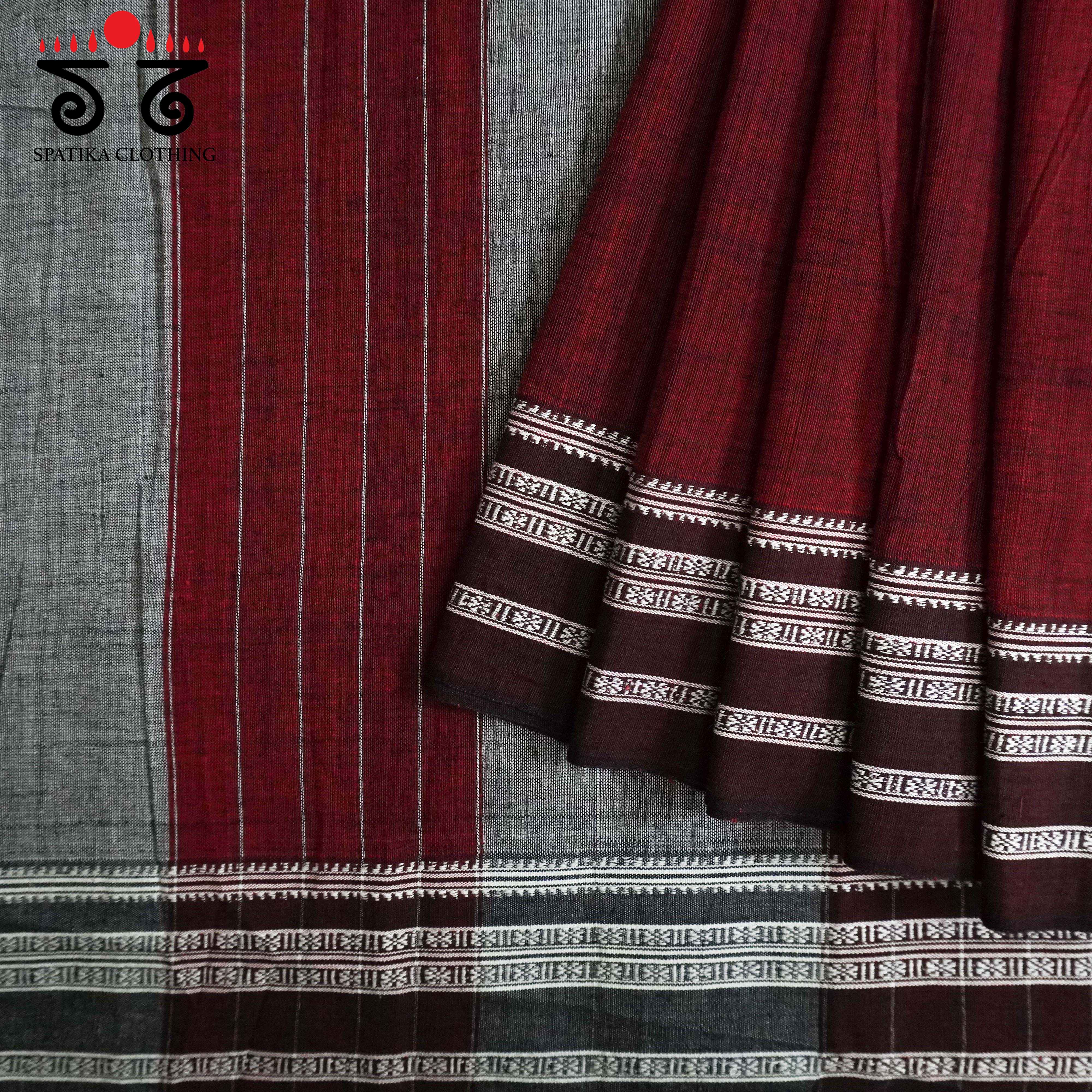 Ilkal Handwoven Cotton Saree - Pen Kalamkari Blouse