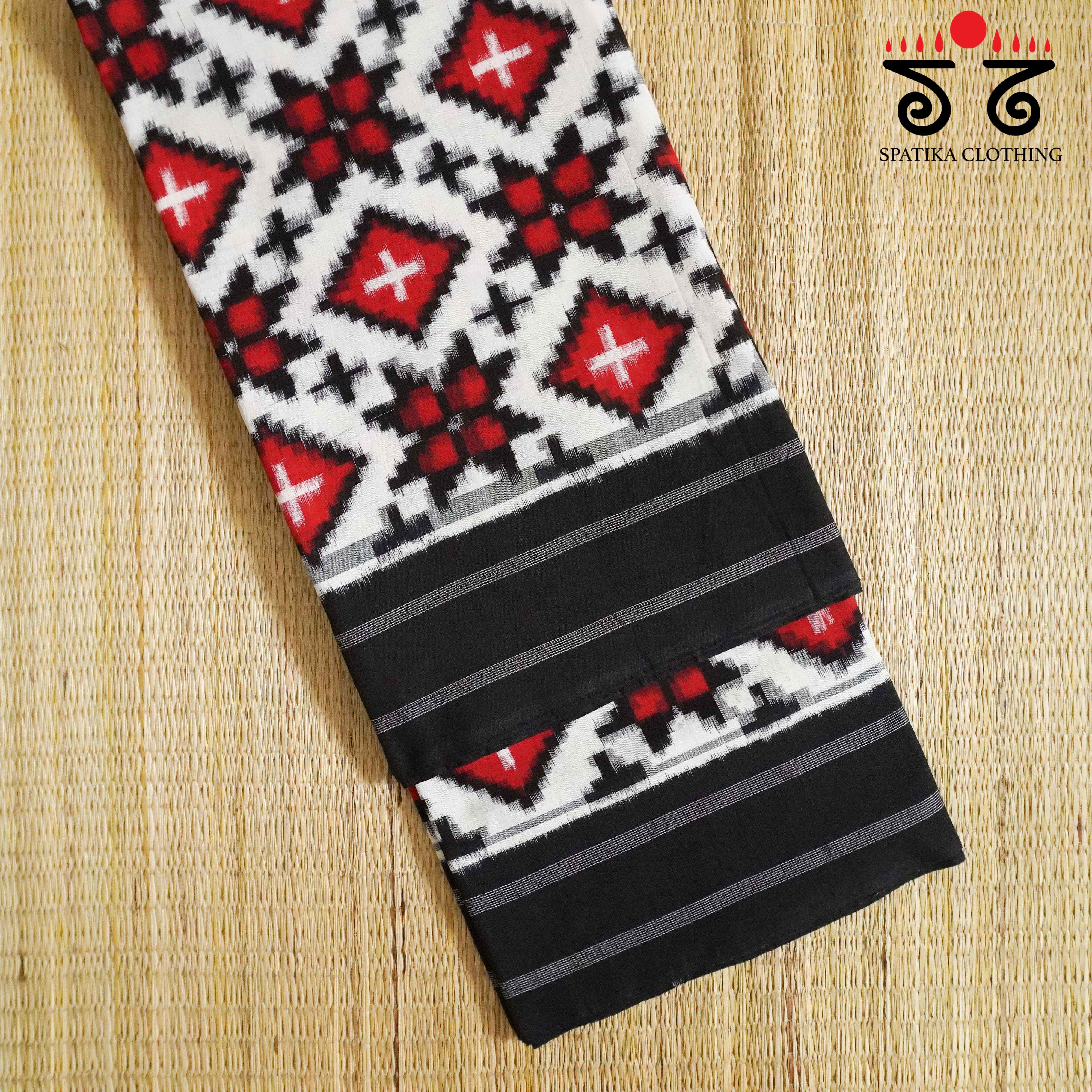 Telia Rumal Ikat - Handwoven Cotton Saree