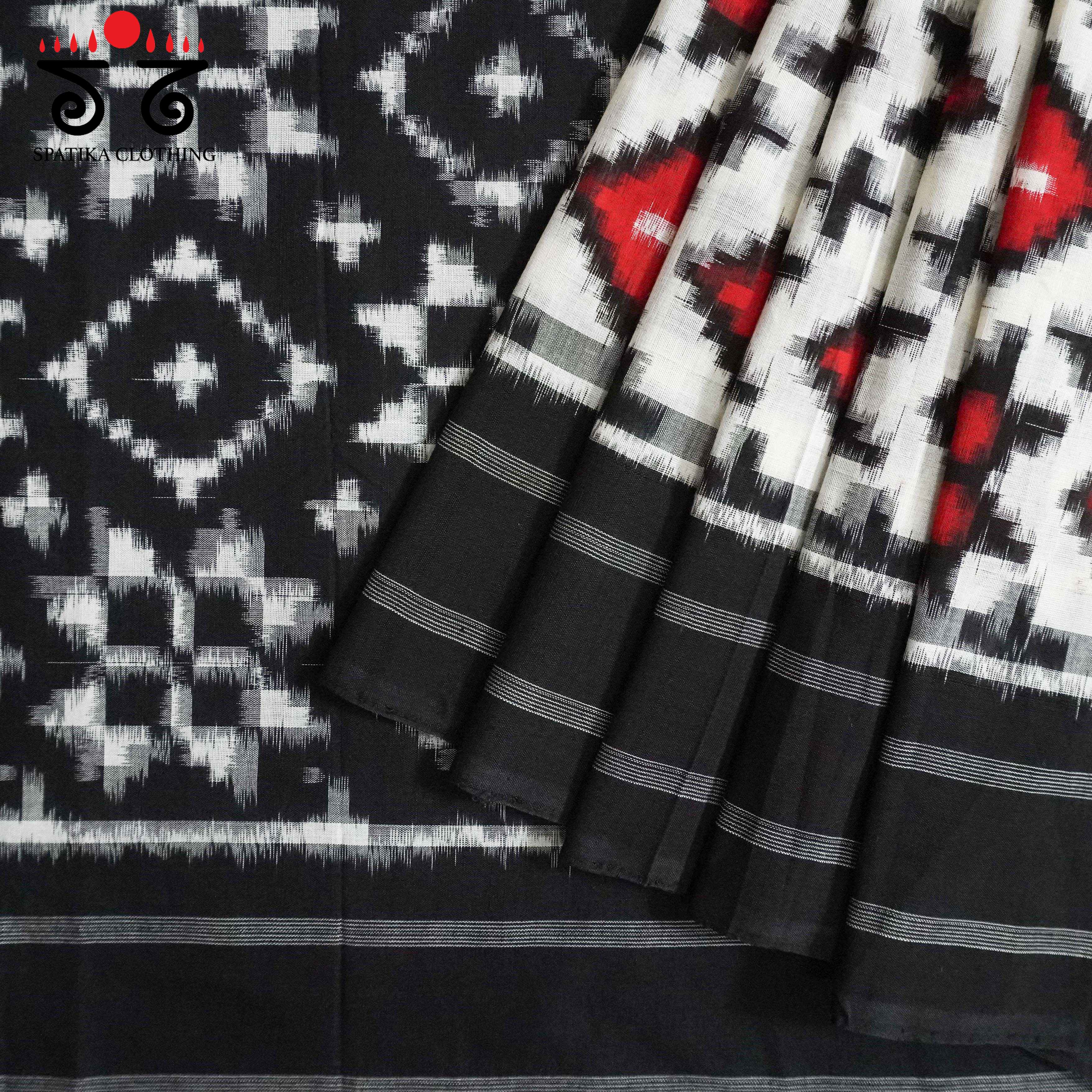 Telia Rumal Ikat - Handwoven Cotton Saree