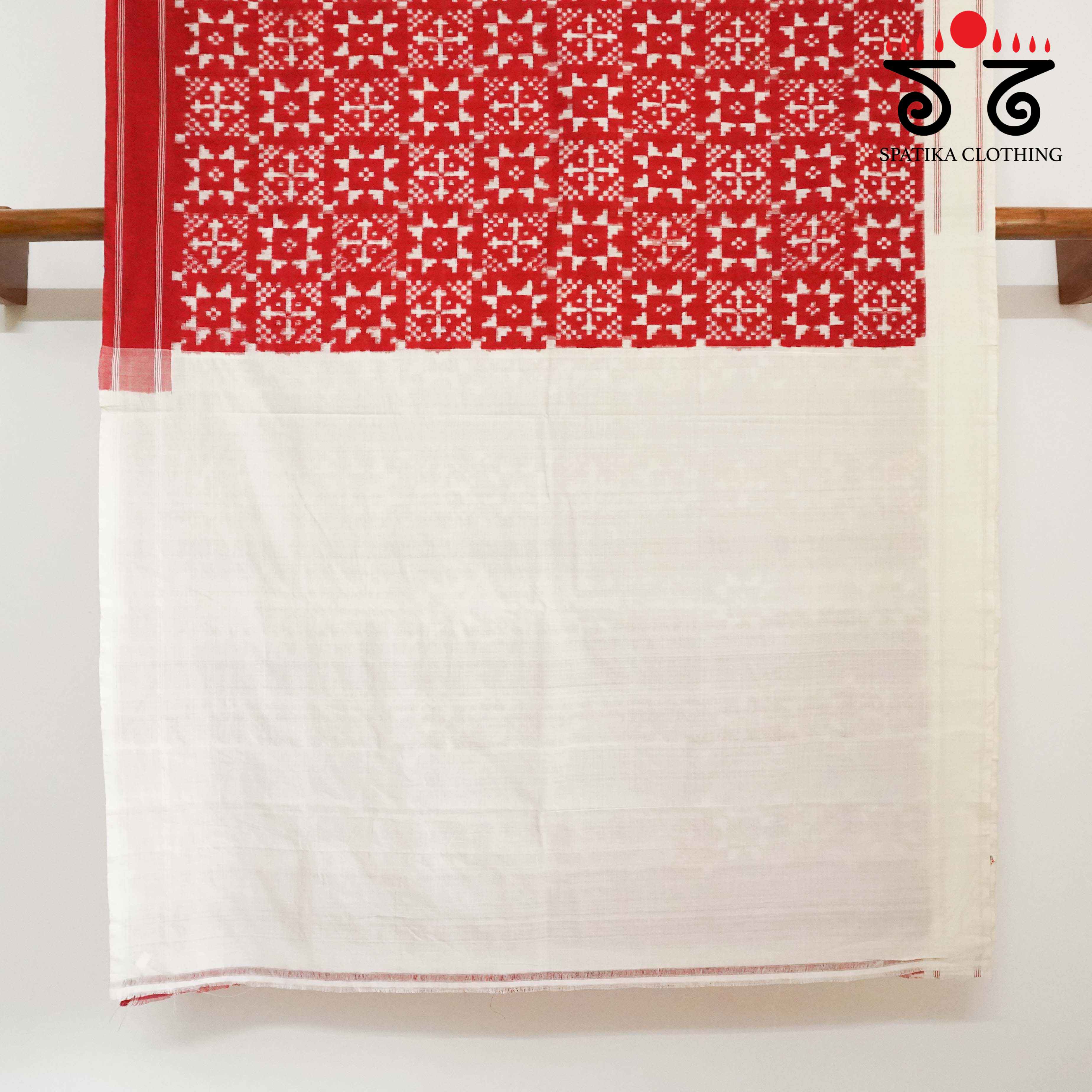 Telia Double Ikat - Handwoven Cotton Saree