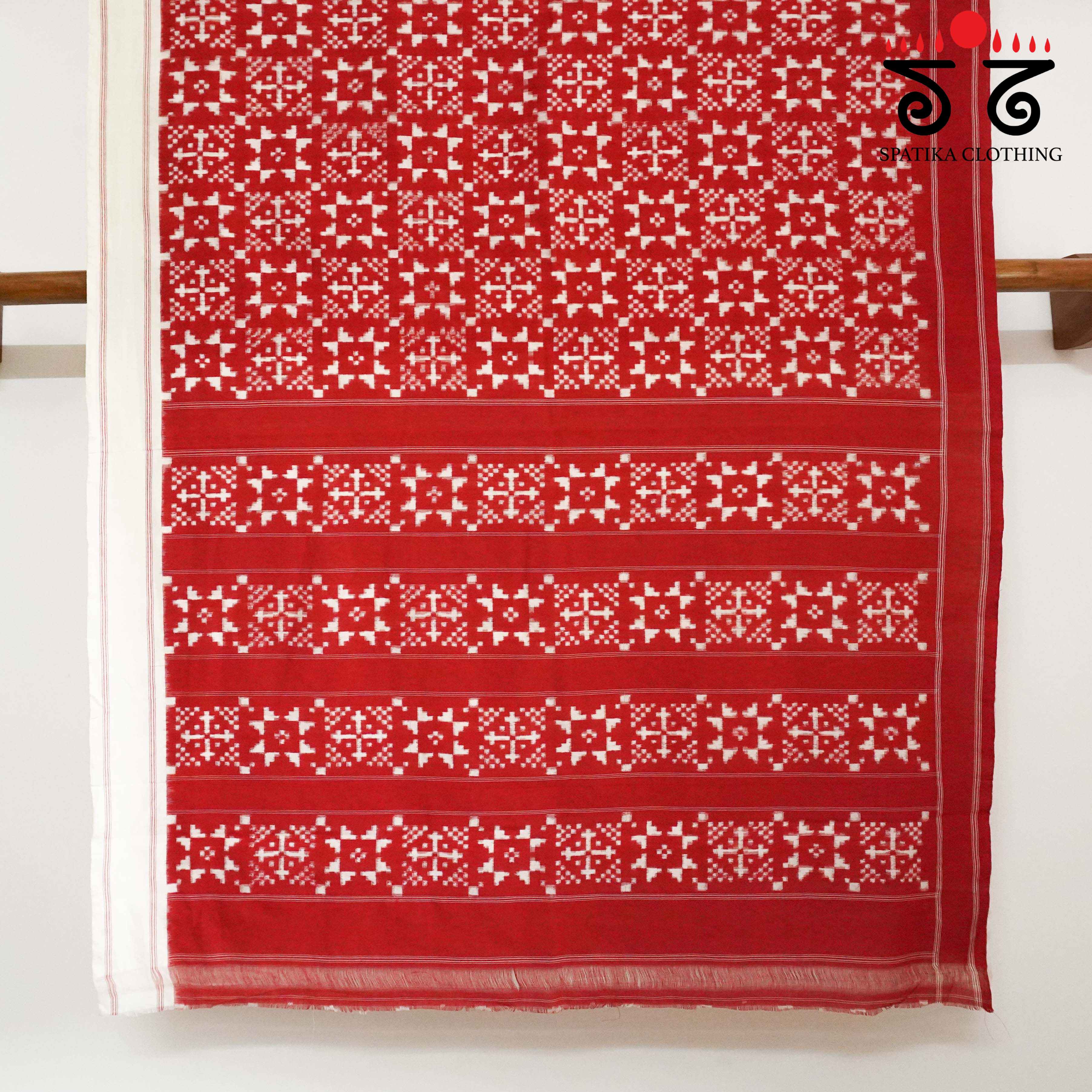 Telia Double Ikat - Handwoven Cotton Saree