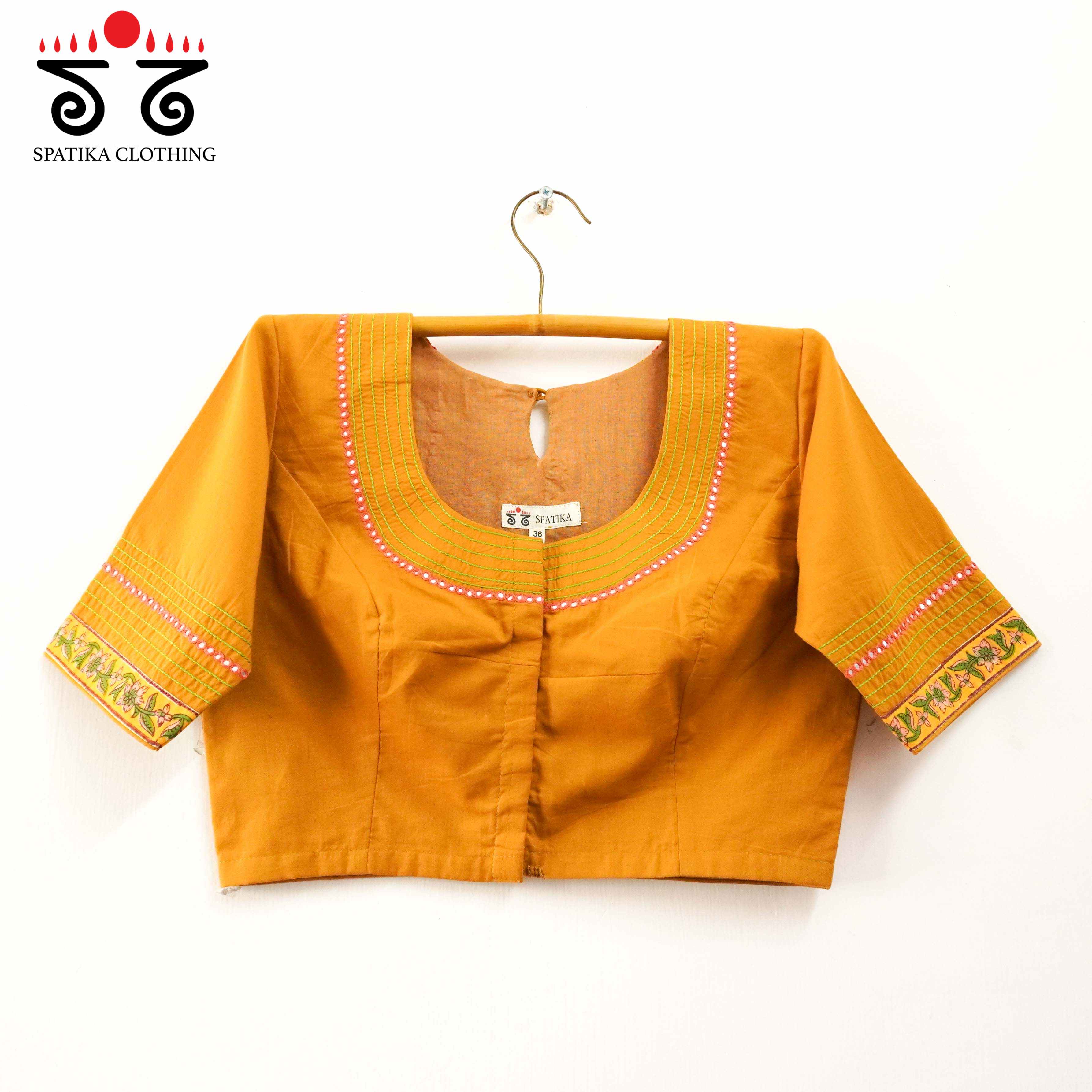 Mirror Work Hand embroidered Blouse