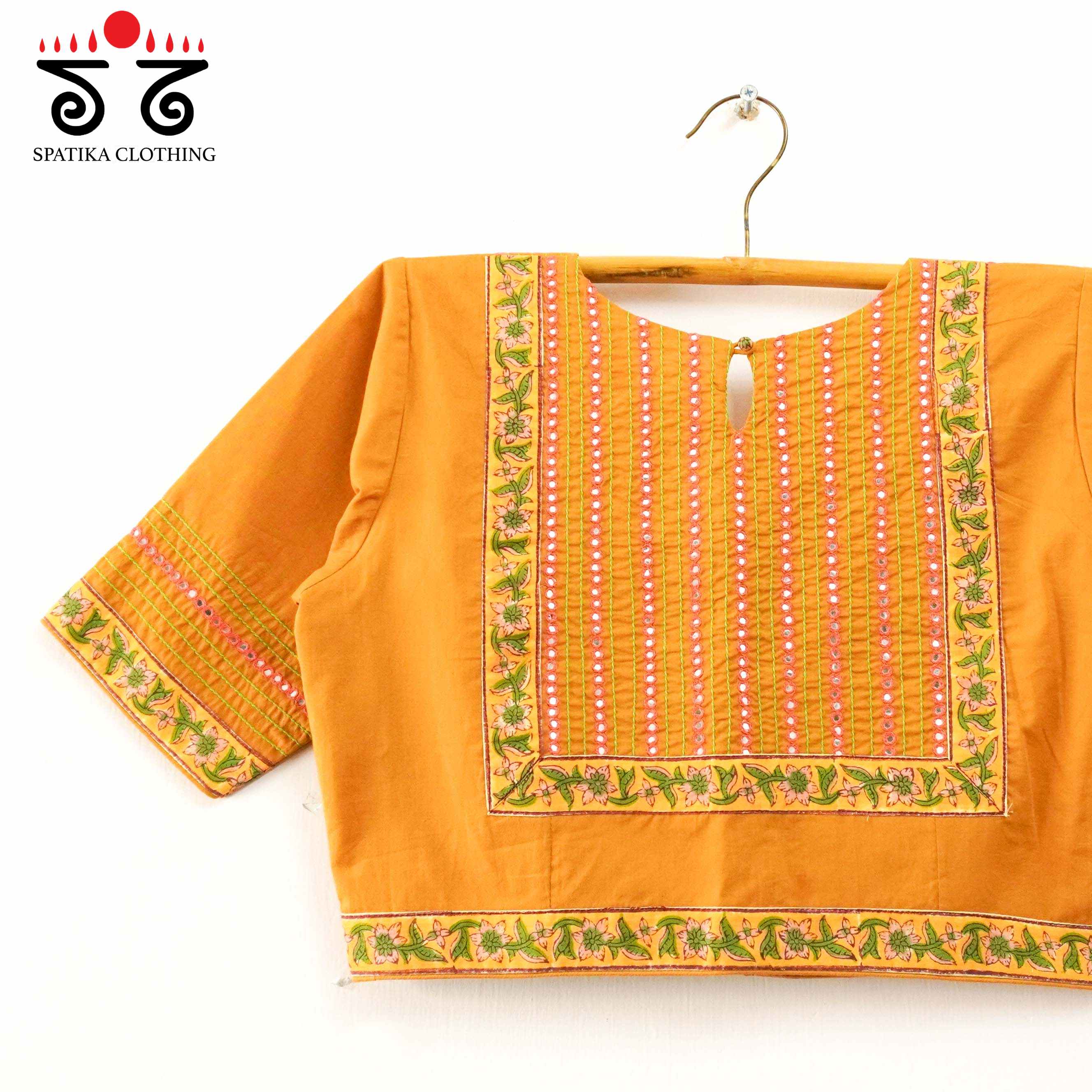 Mirror Work Hand embroidered Blouse