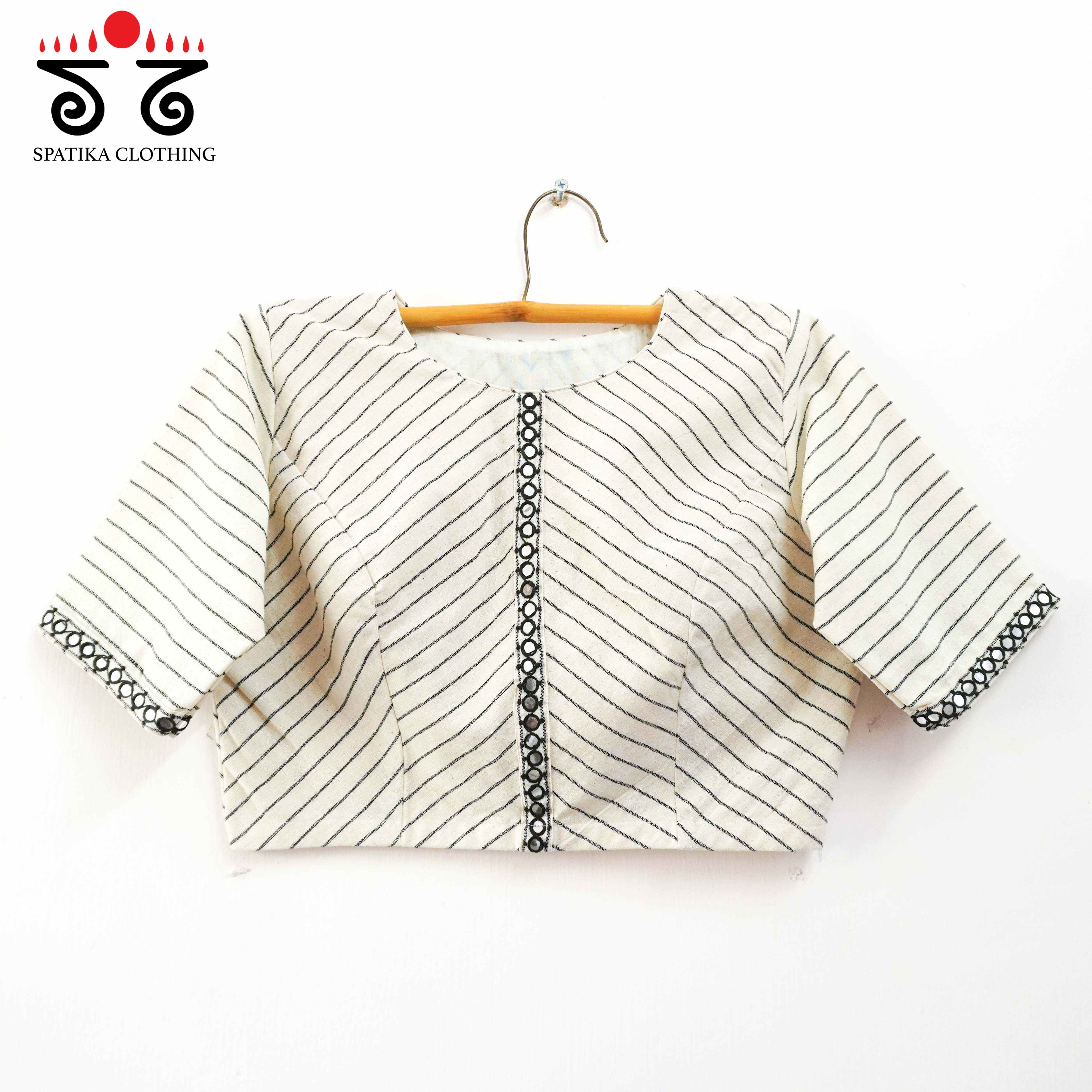 Stripes & Mirrors - New Handcrafted Blouse