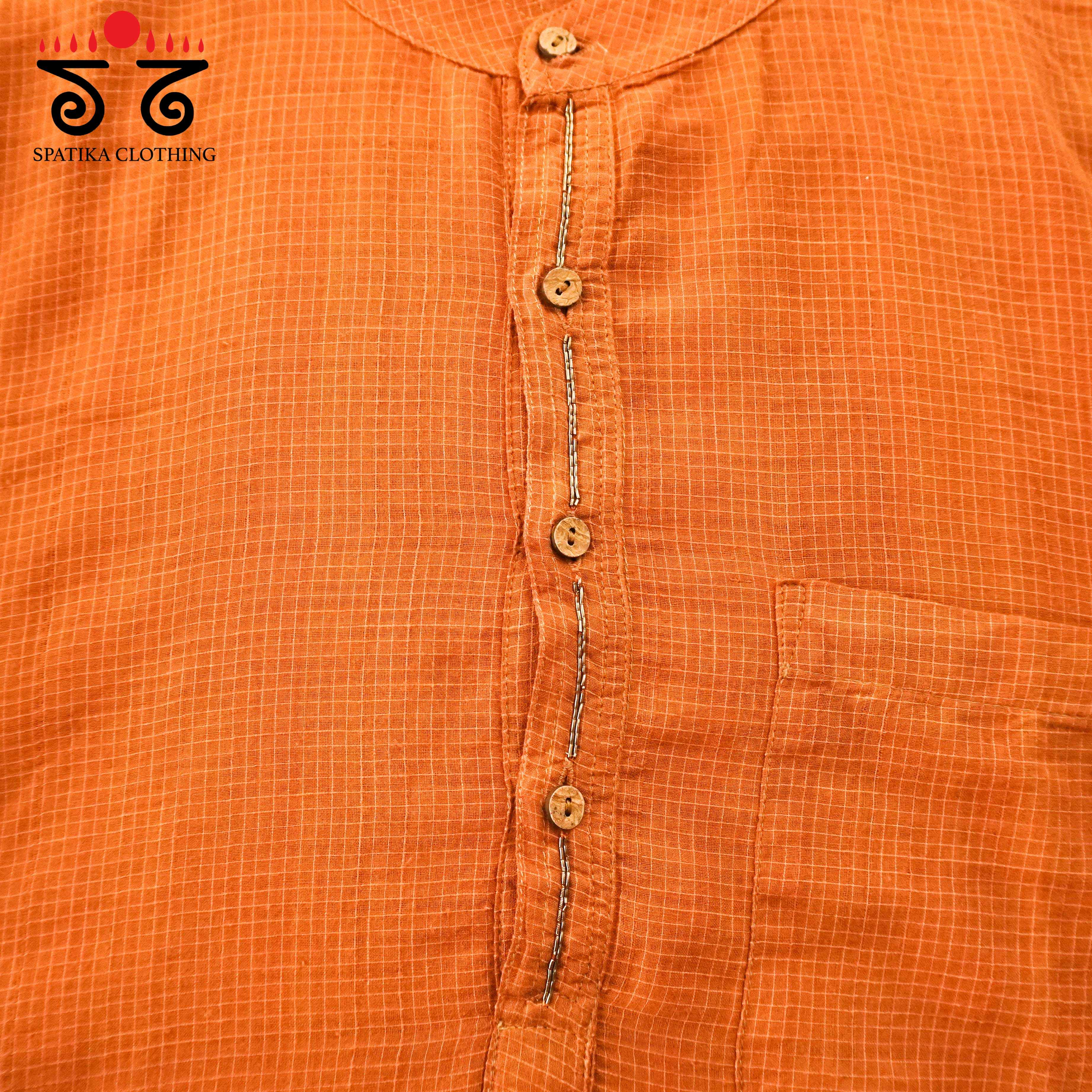 Men's Handwoven Cotton Long Kurta