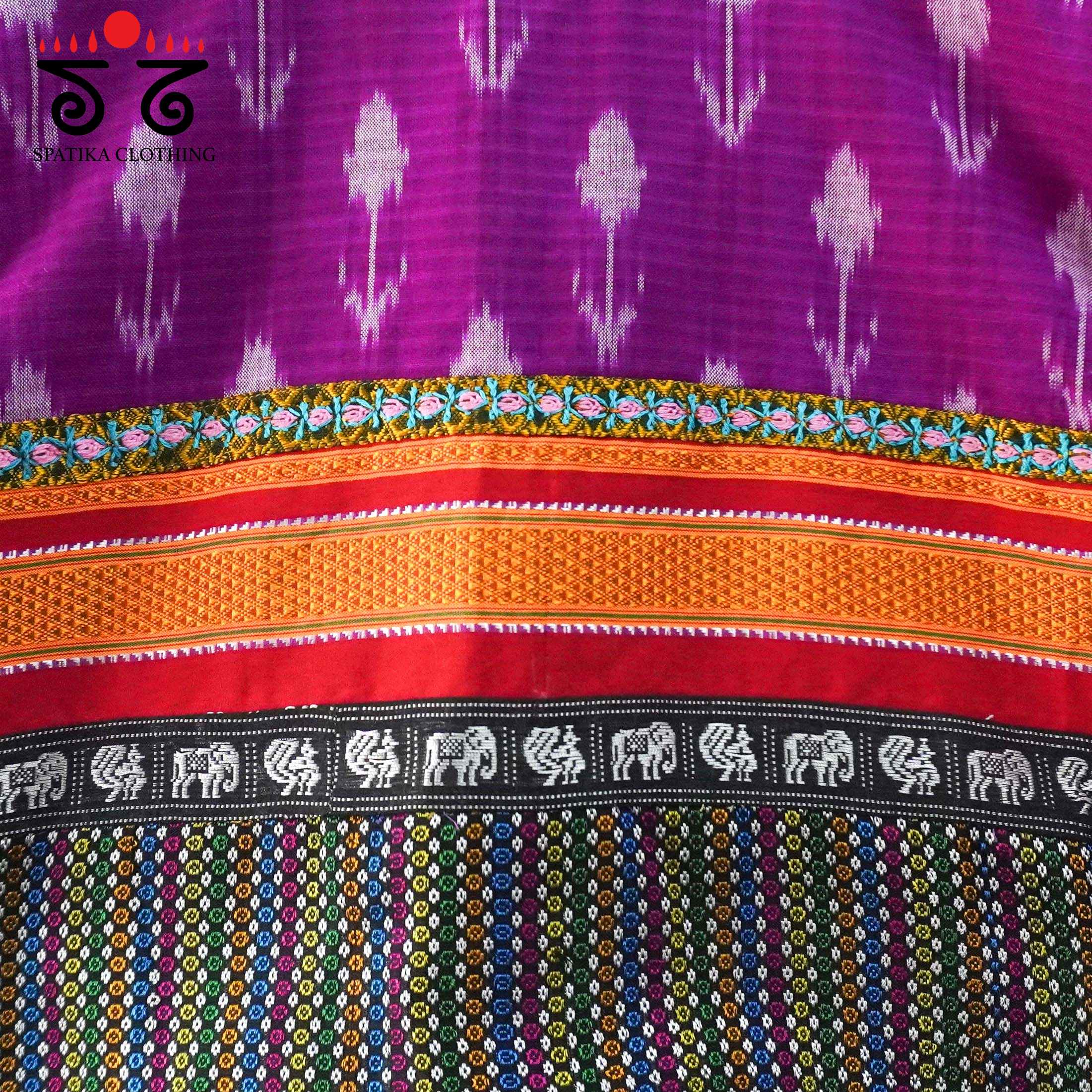 Purple Ikat Khun-Hand crafted Blouse