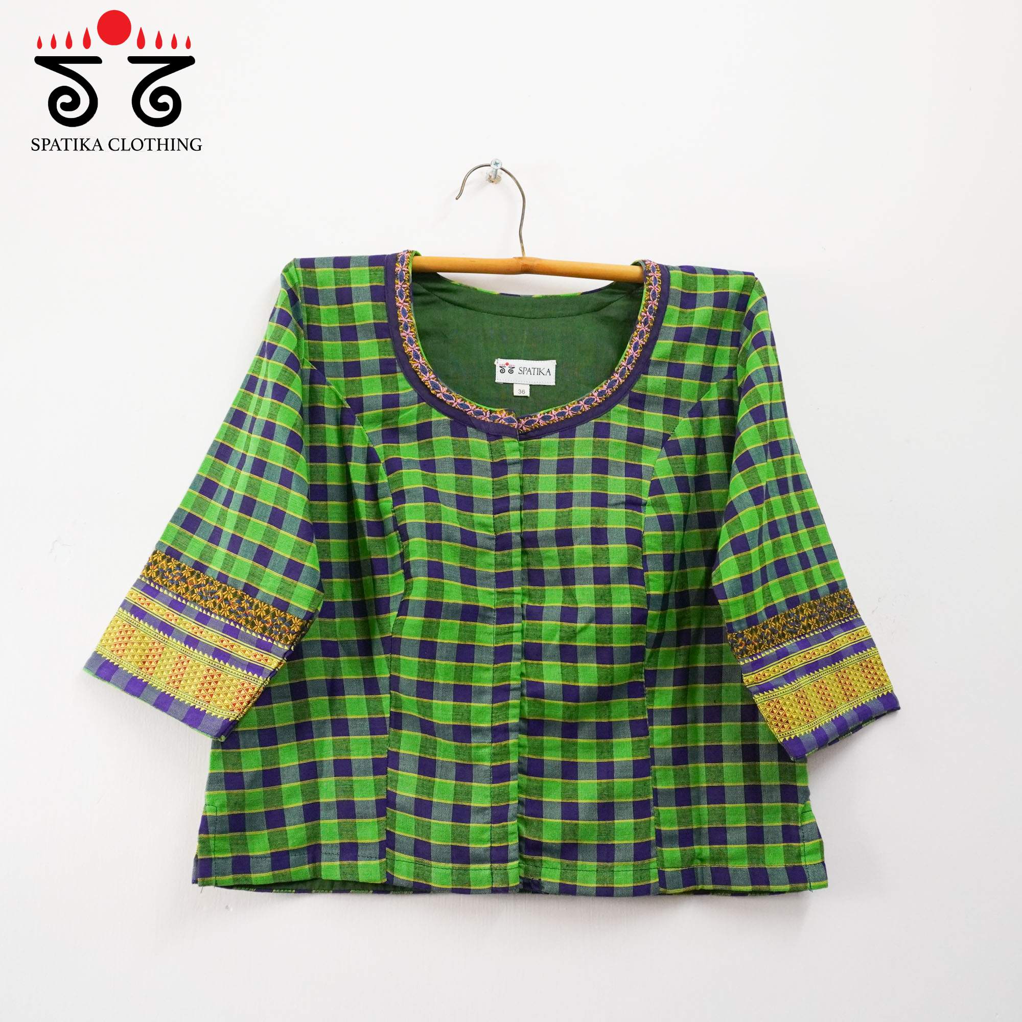 Ashta Lakshmi - Pen Kalamkari Croptop