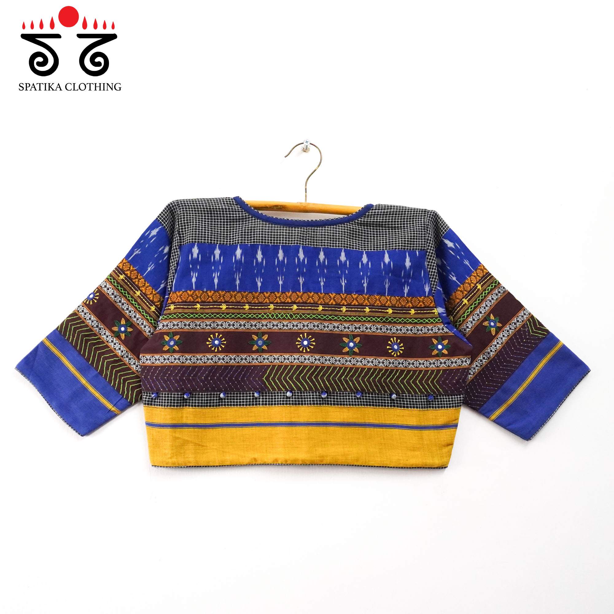 The Patteda Anchu - Blue Lambani Blouse