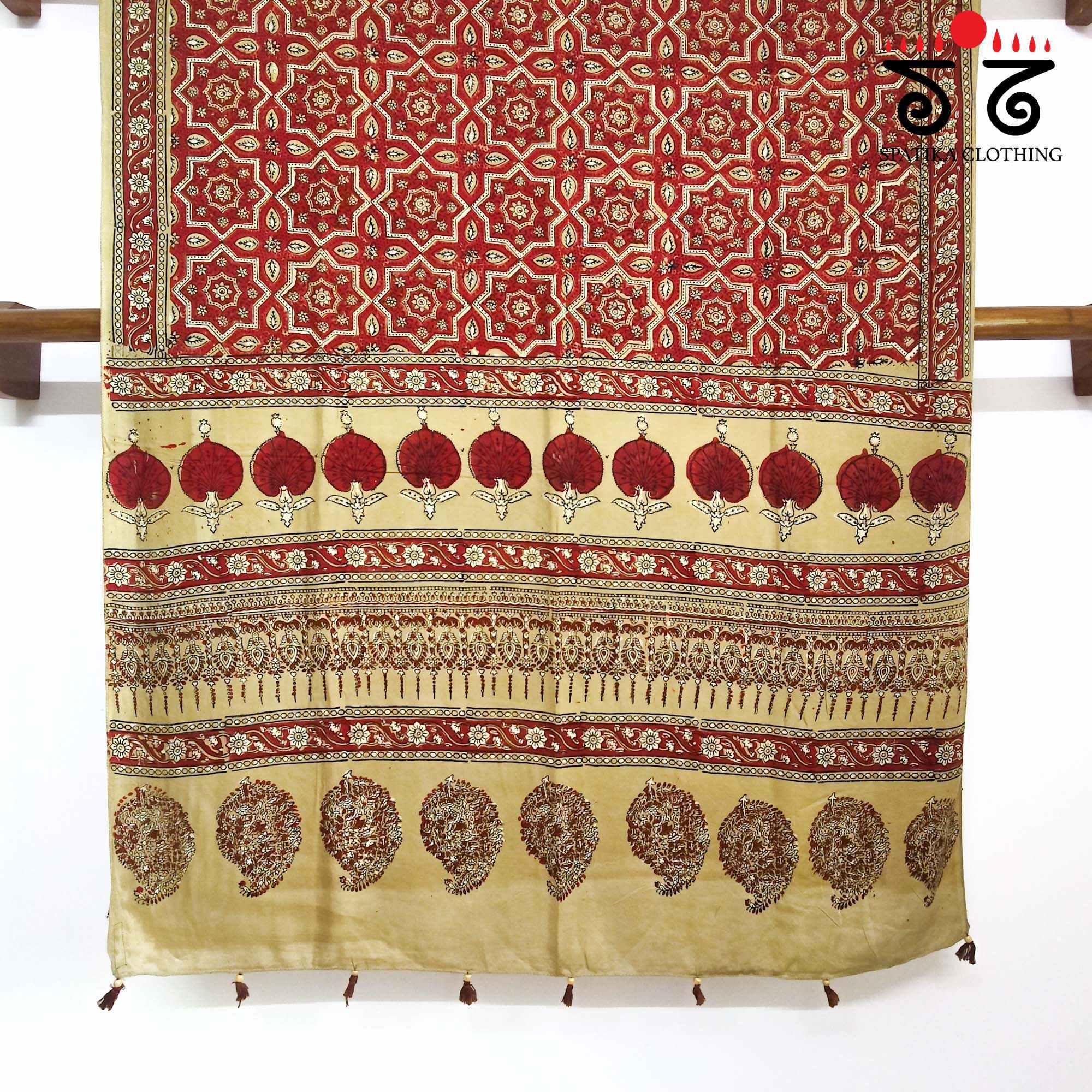 Ajrakh Modal Silk Dupatta