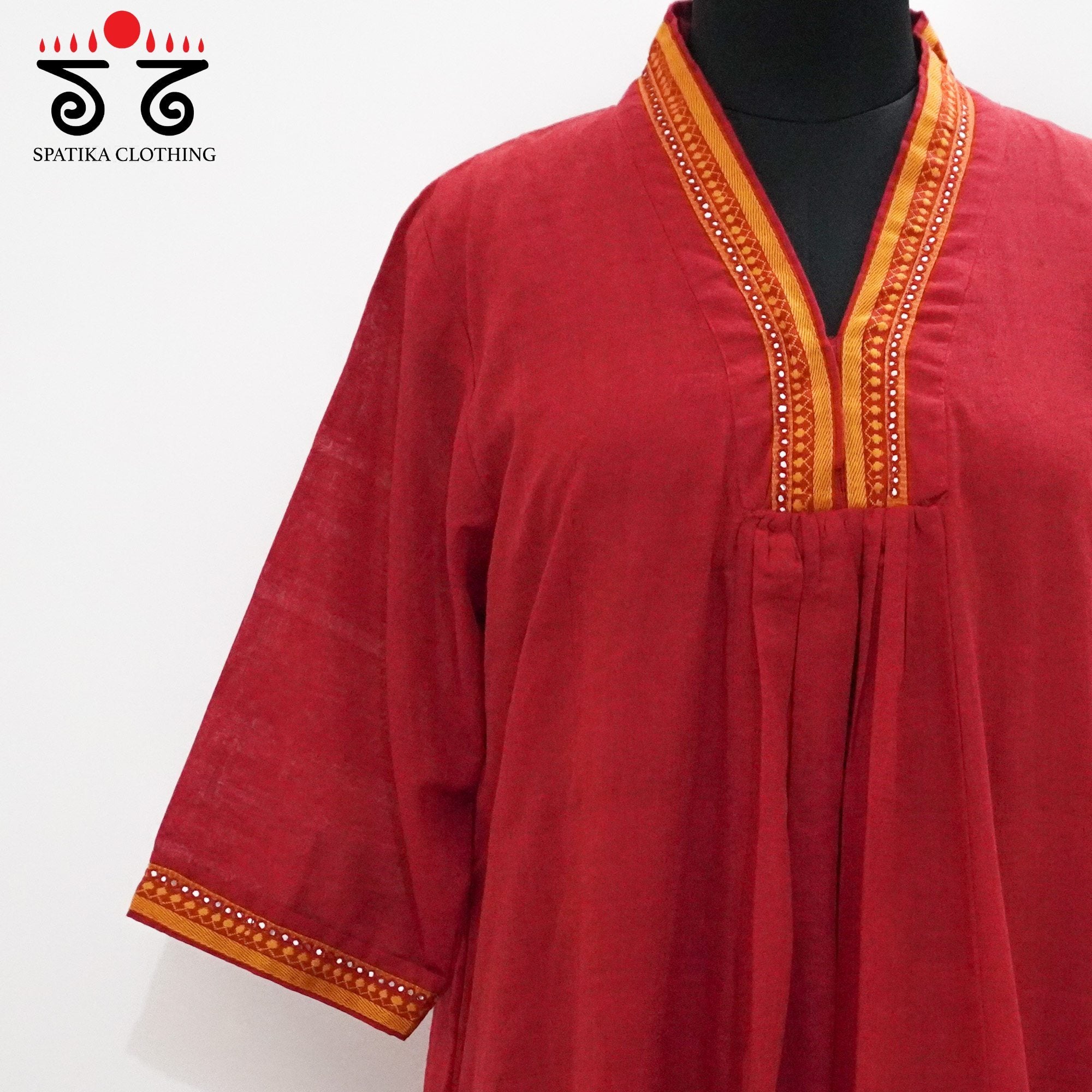Pleated Mangalagiri Kurta