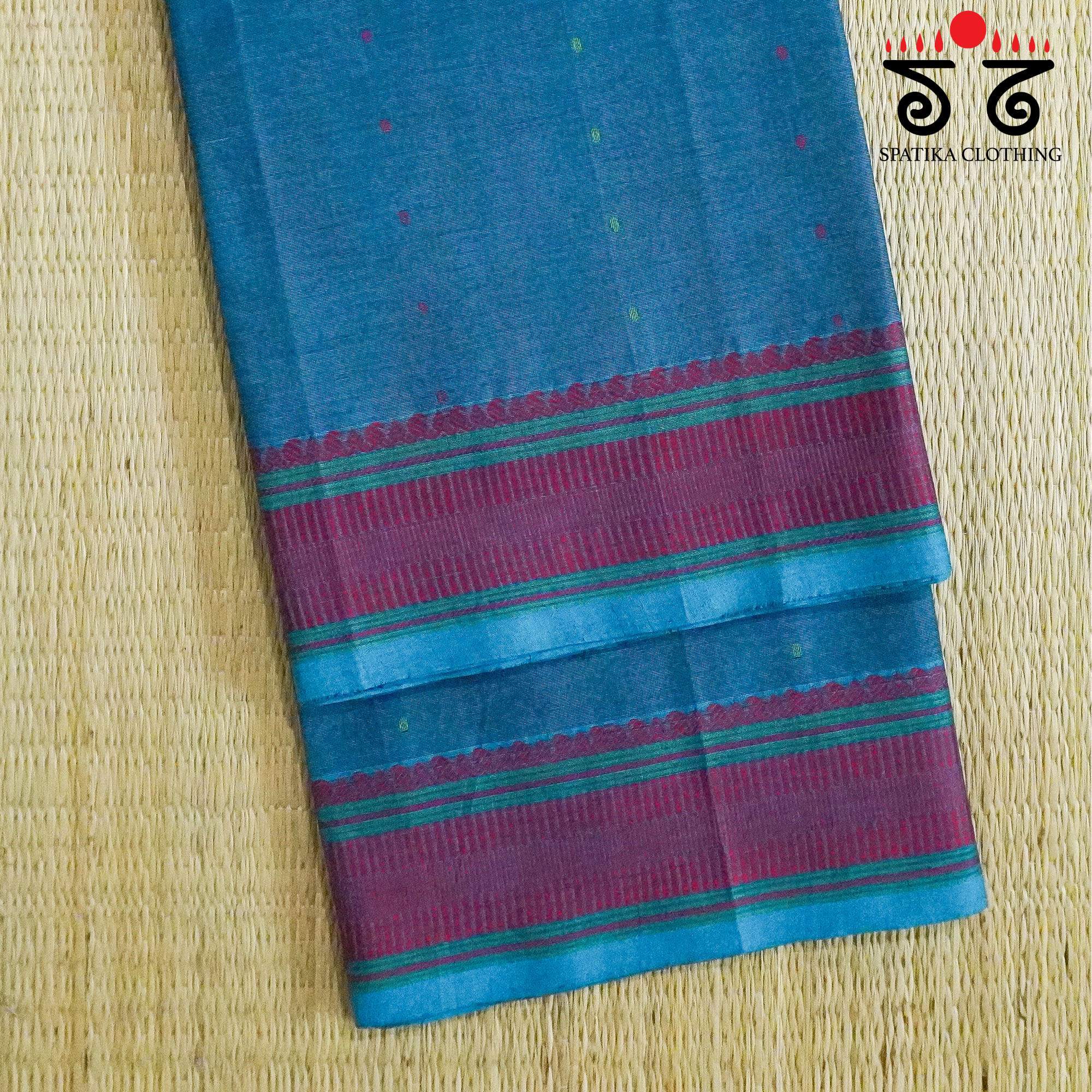 Blue Kanchi Cotton Saree