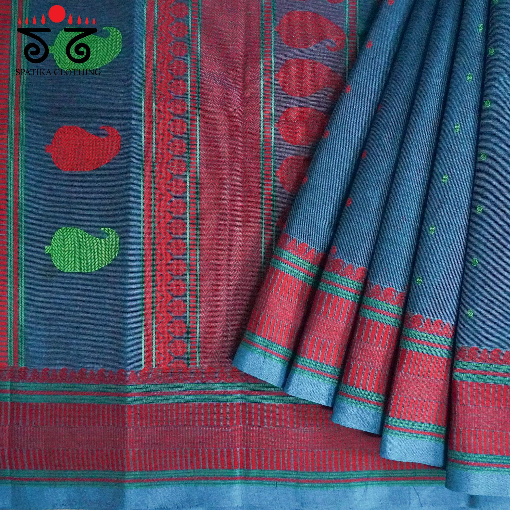 Blue Kanchi Cotton Saree
